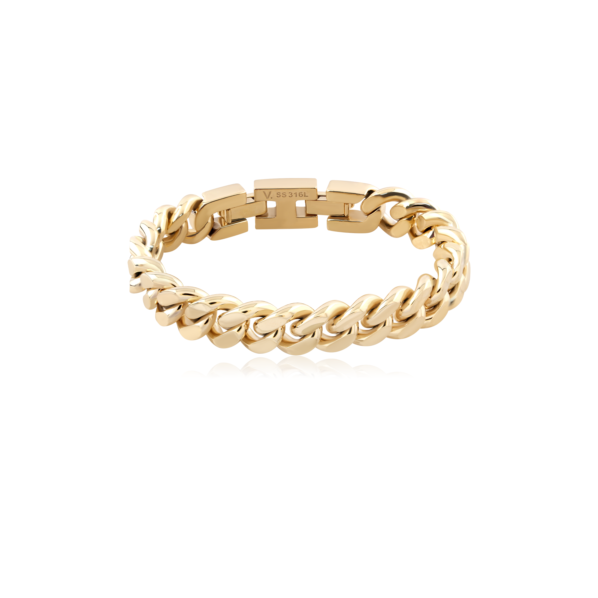 18k V-Gold Bracelet ChunkCurb