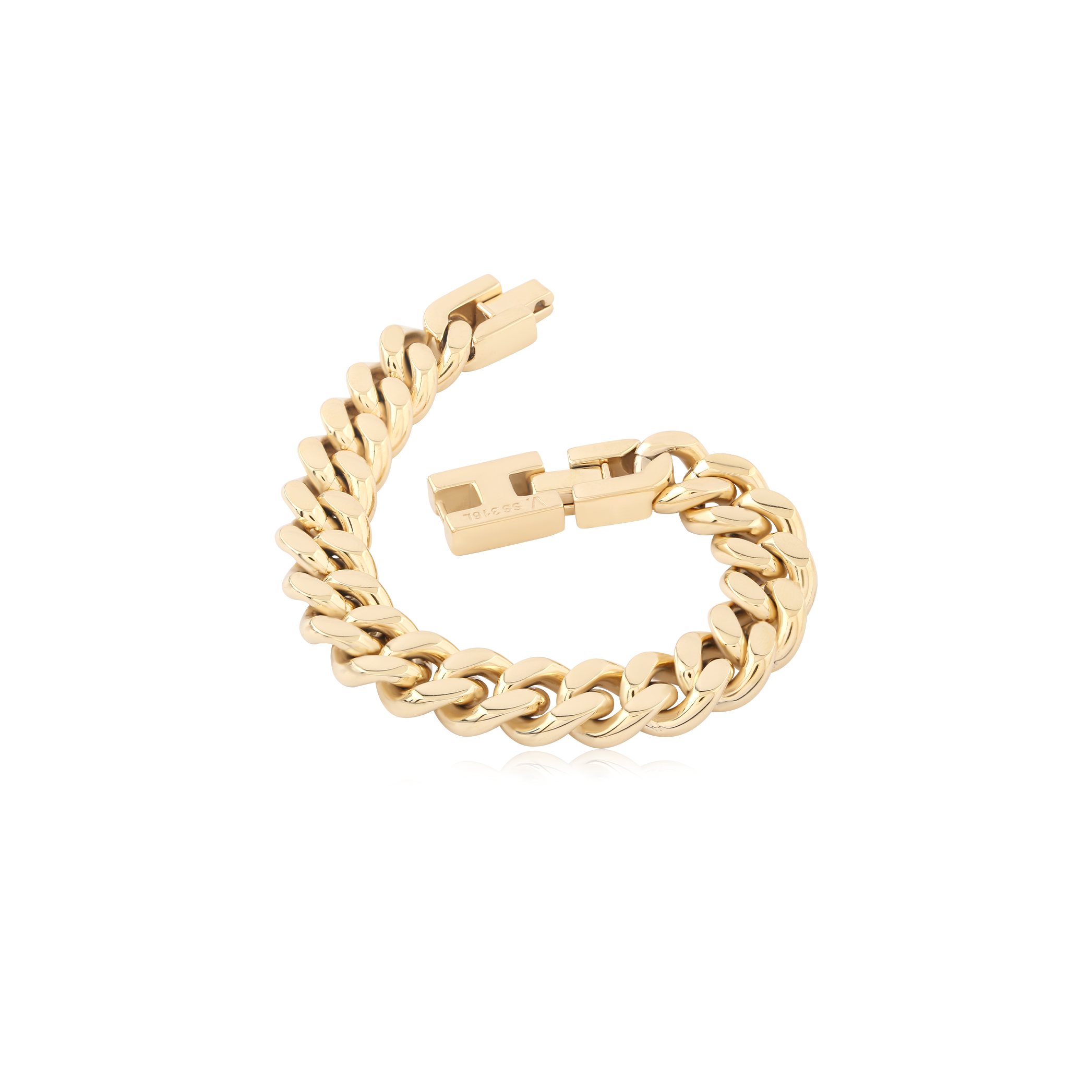 18k V-Gold Bracelet ChunkCurb