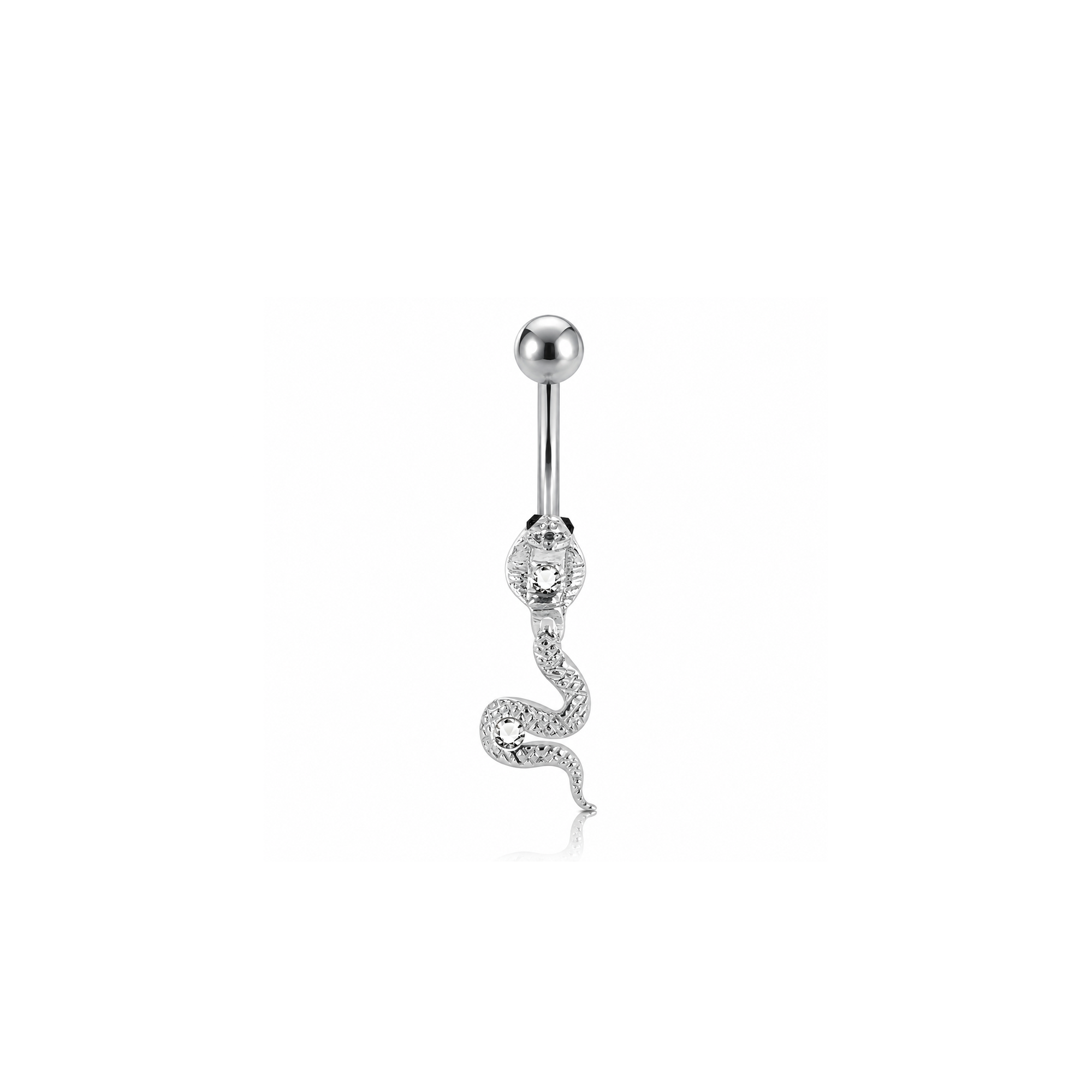 Jewelled Cobra Navel Bar