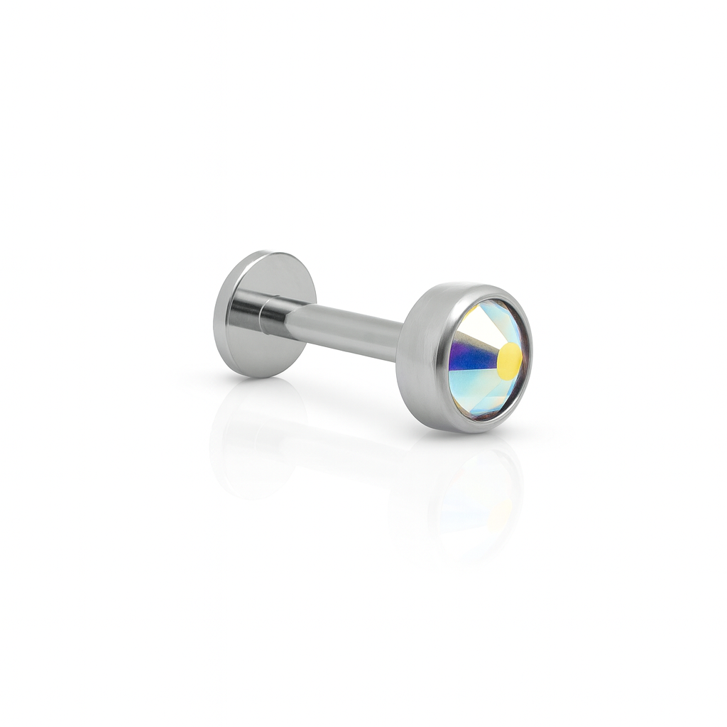 Bezel Crystal Threaded Flatback