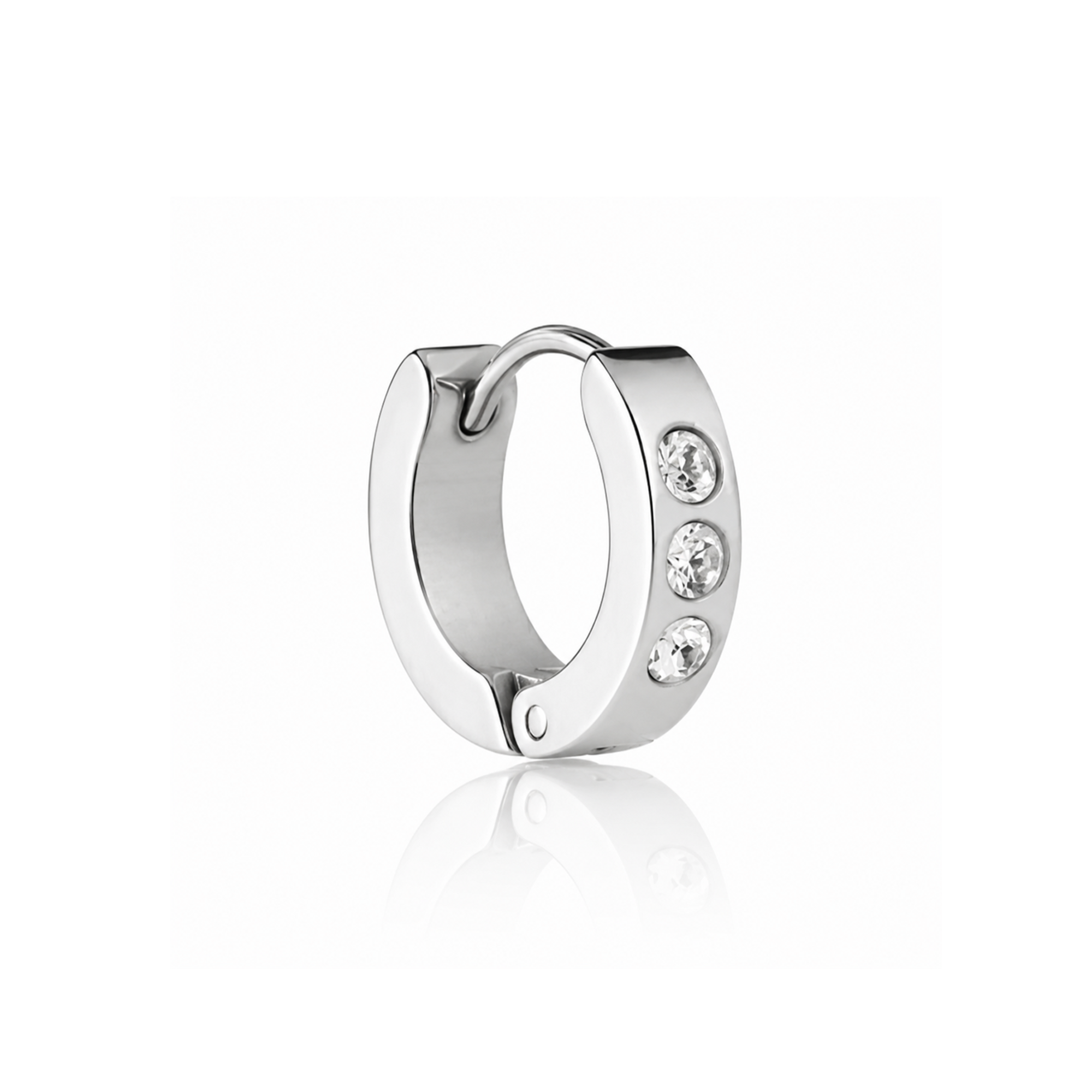 Steel Jewelled Hinged Earring Clicker