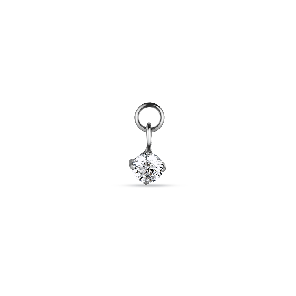 Round Crystal Charm