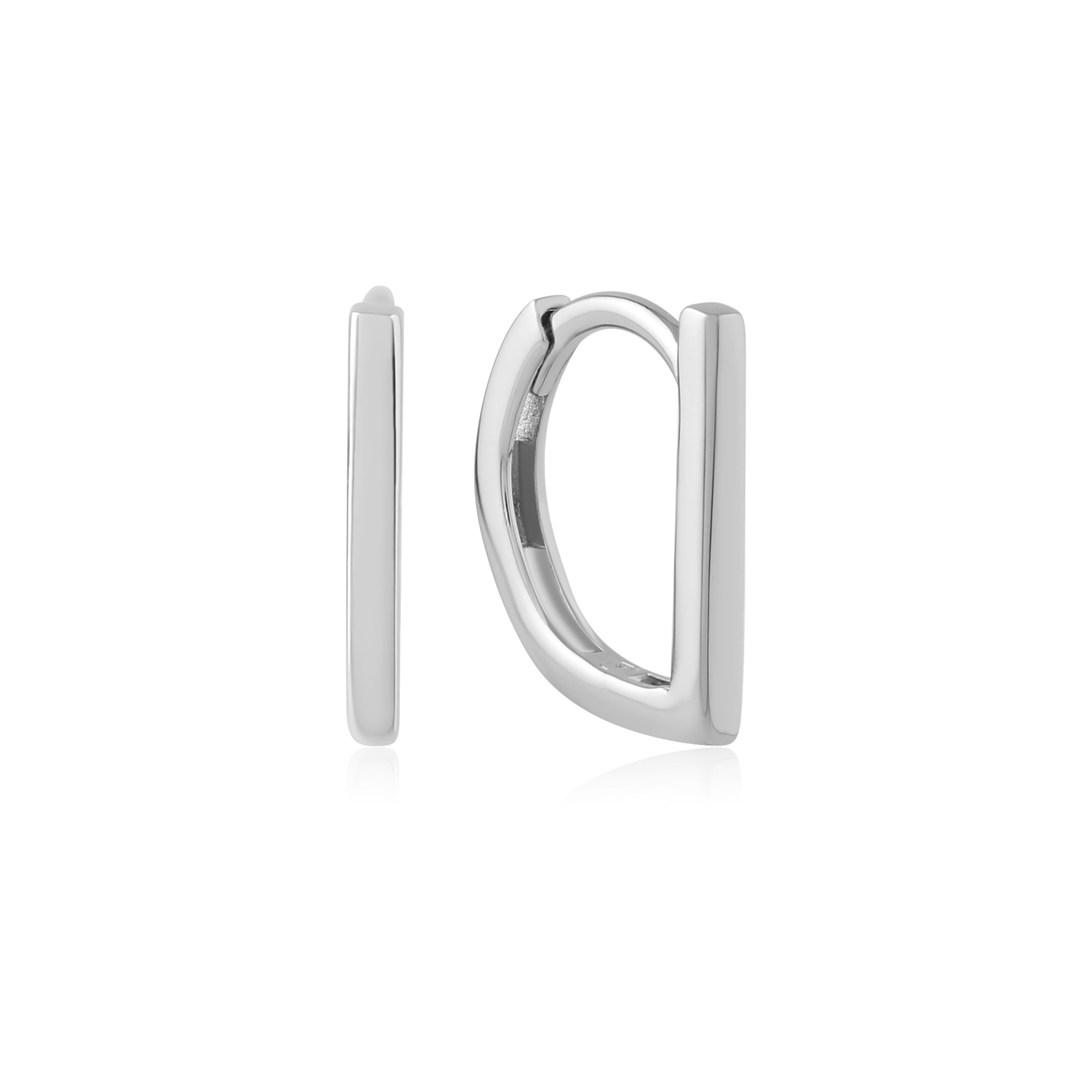 D Bar - Sterling Silver Earrings