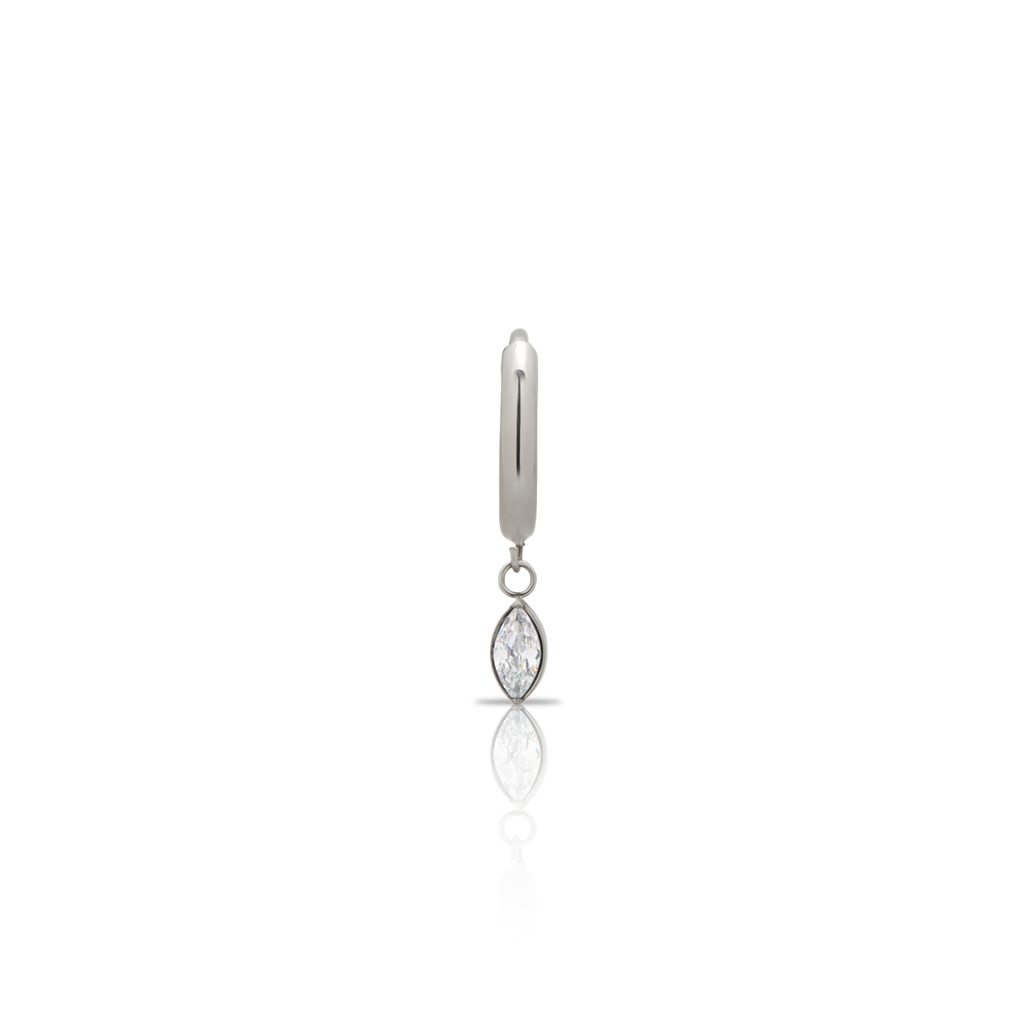 Ear Clicker w Marquise Dangle
