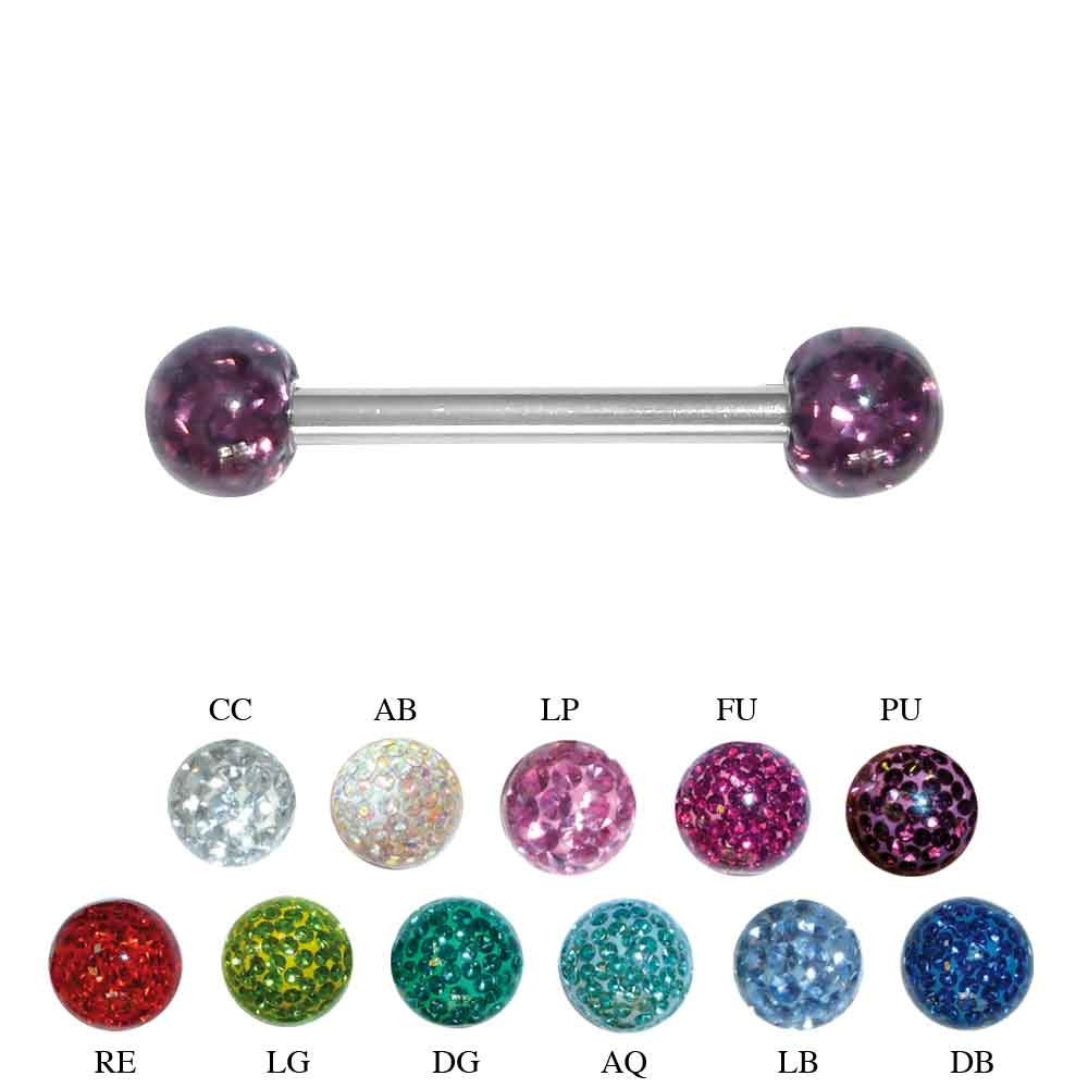 2 Epoxy Ball Straight Barbell