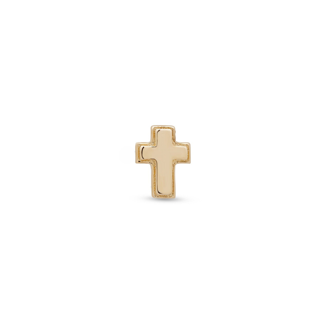 14kt Gold Flatback - Bevelled Edge Cross