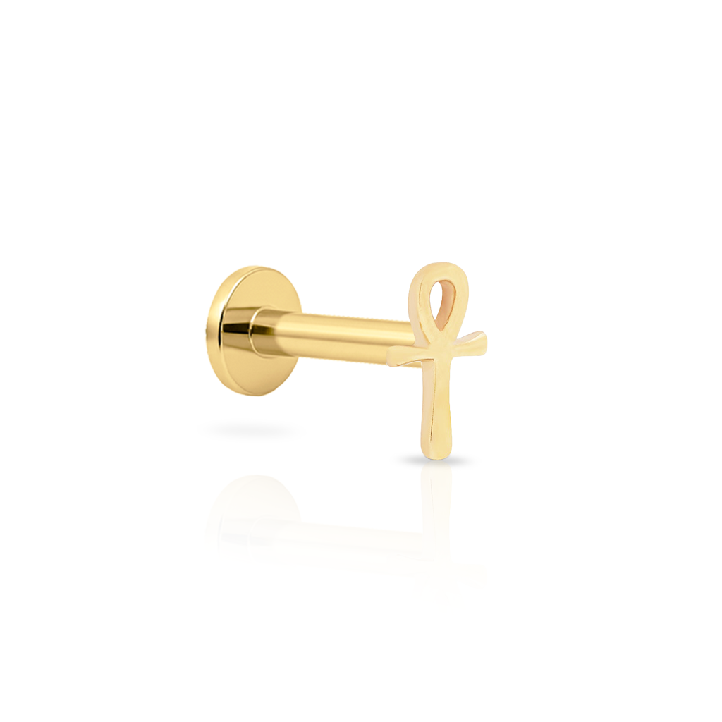 14kt Gold Flatback - Ankh