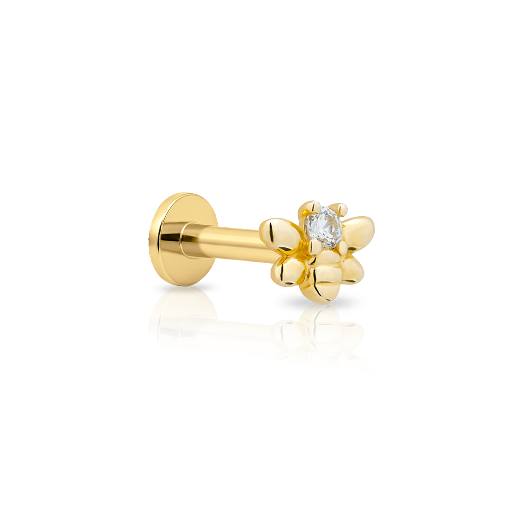 14kt Gold Flatback - Bee