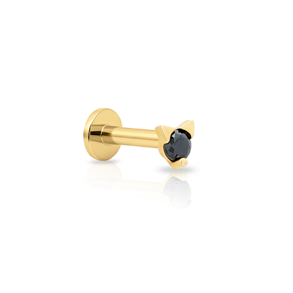 14kt Gold Flatback - Cat
