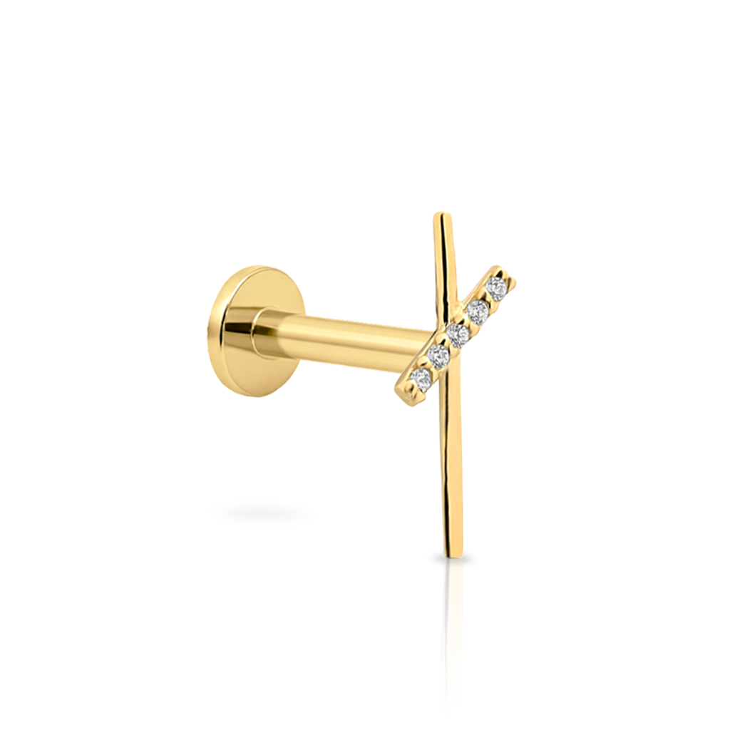14kt Gold Flatback - Diana Left