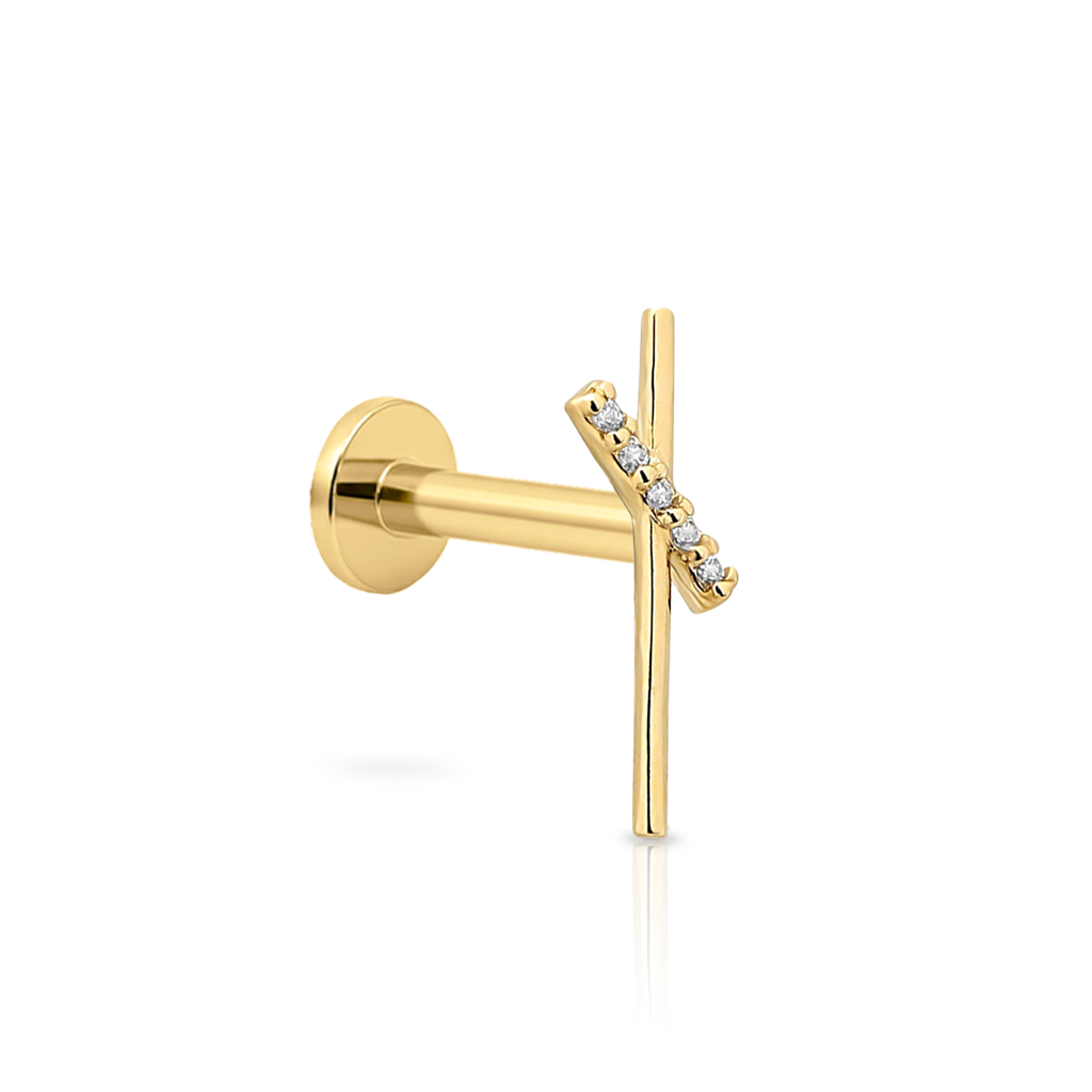 14kt Gold Flatback - Diana Right