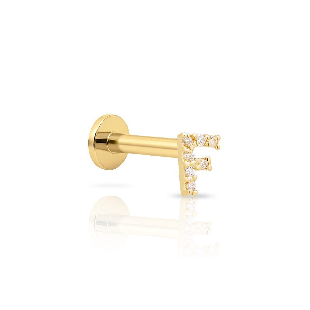 14kt Gold Flatback - Jewel F
