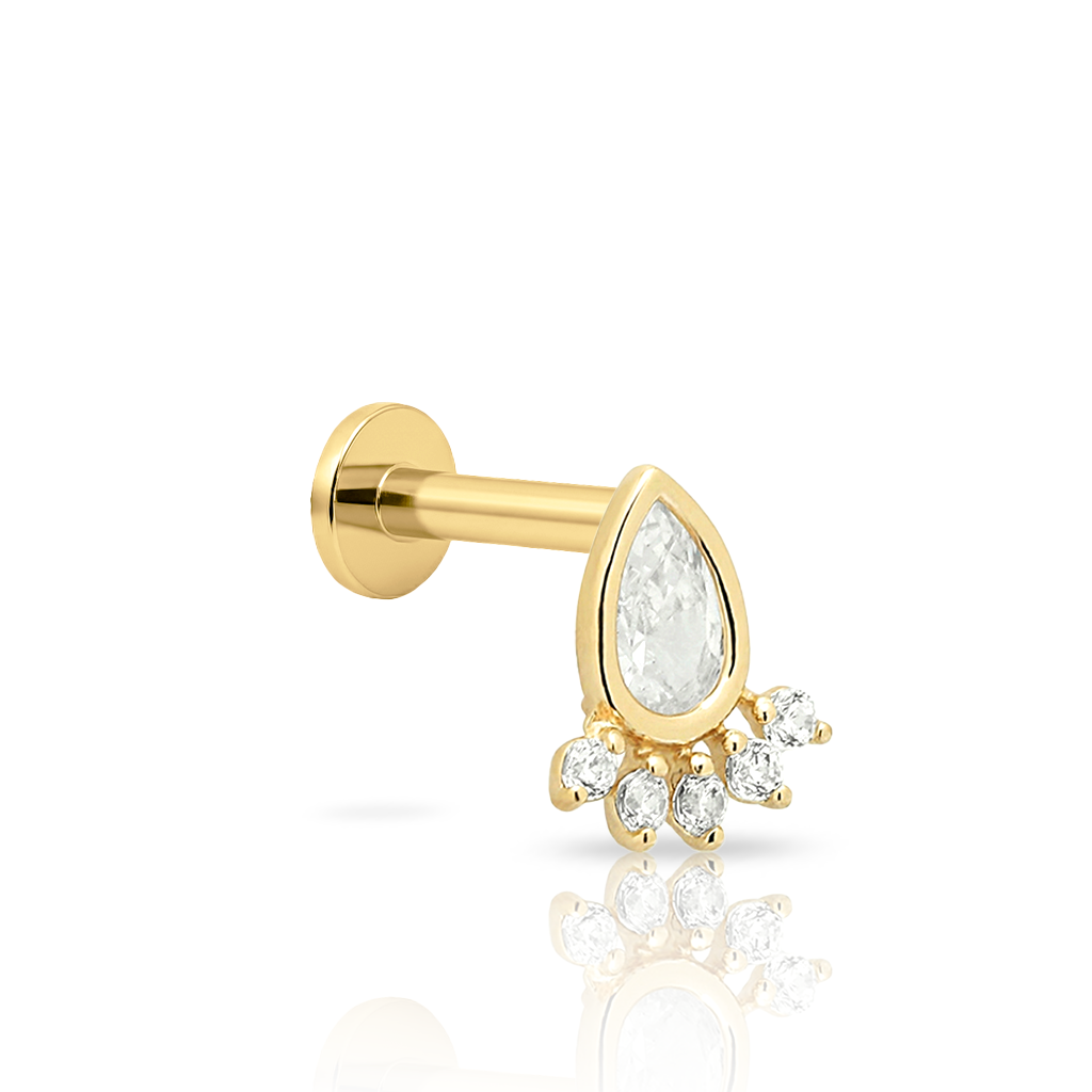 14kt Gold Flatback - Gia