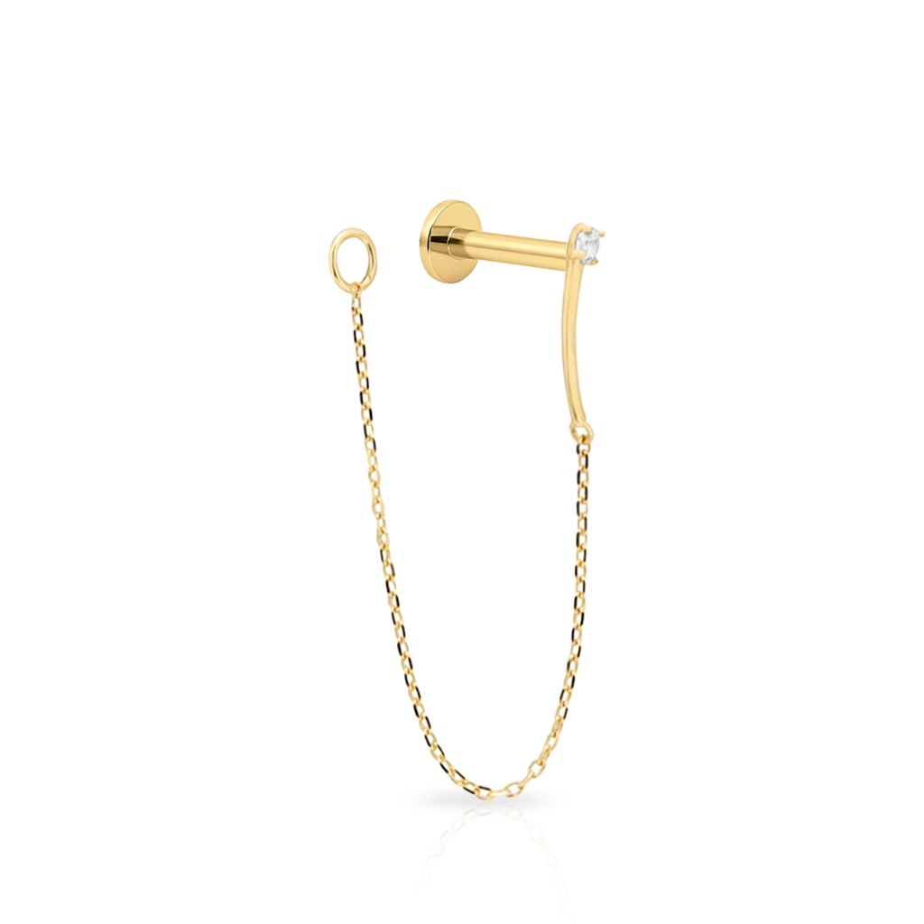 14kt Gold Flatback - Inoa - Right