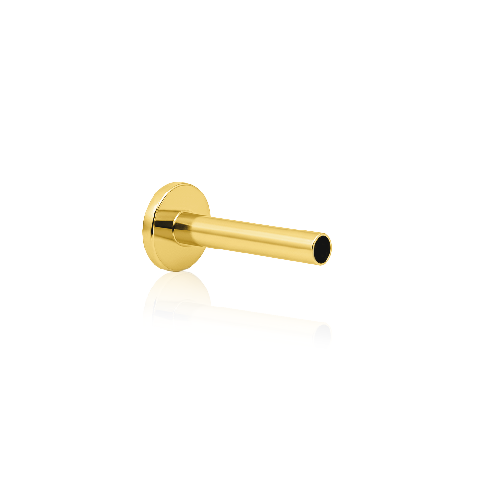 14kt Solid Gold Threadless Flatback - Post Only