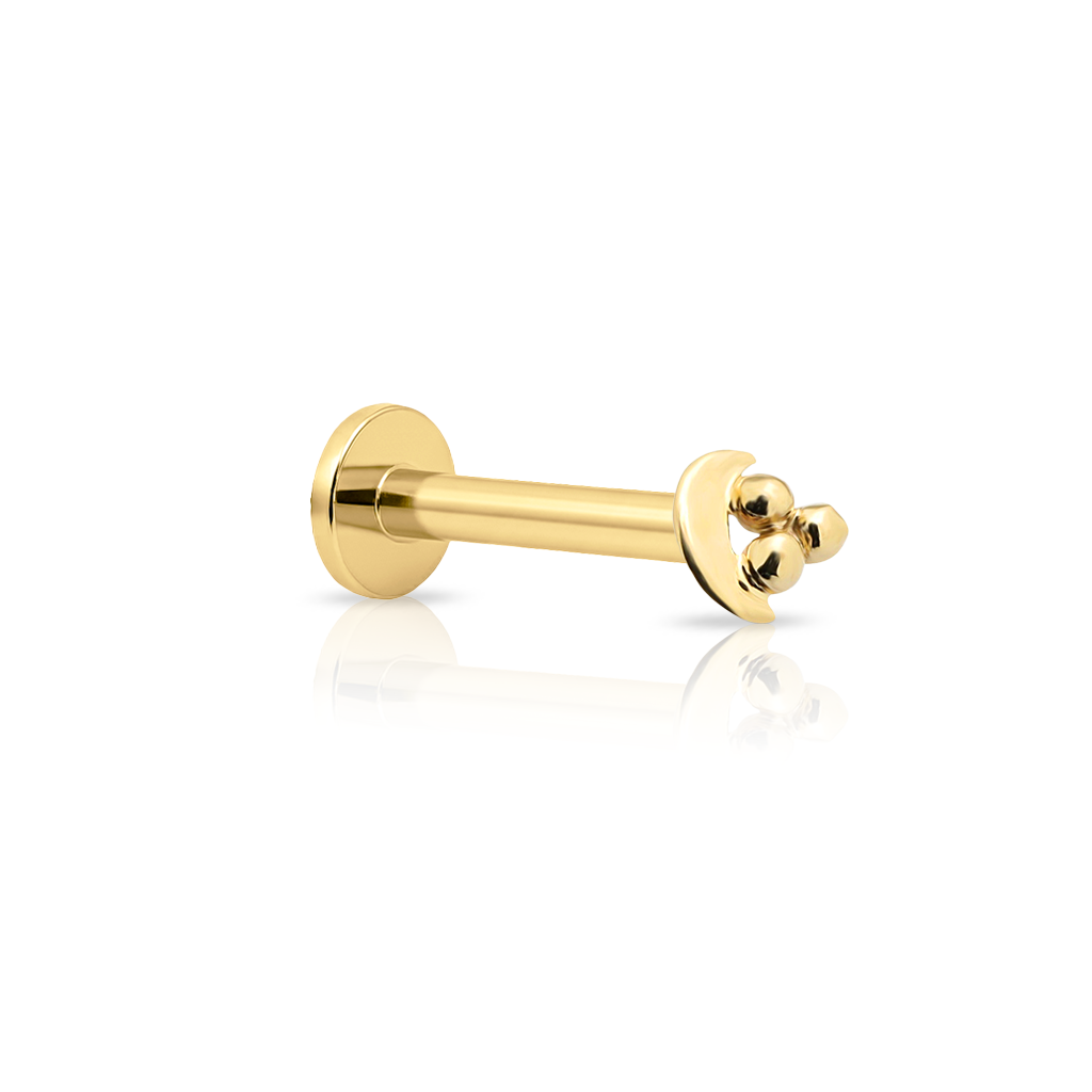 14kt Gold Flatback - Lunar