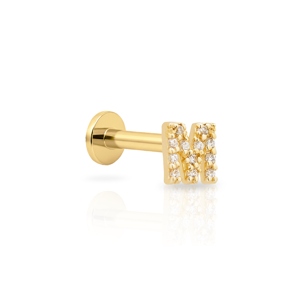 14kt Gold Flatback - Jewel M