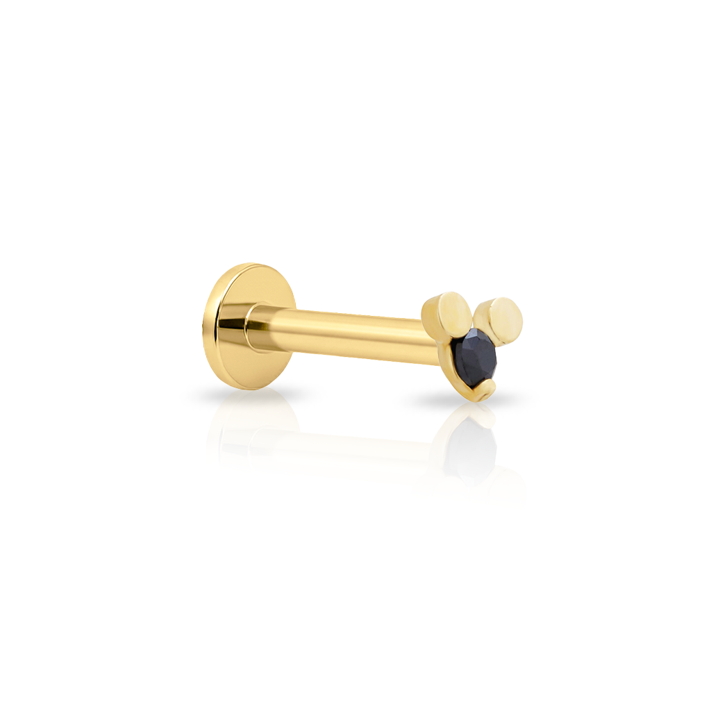 14kt Gold Flatback - Mouse