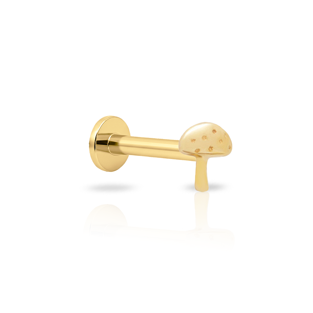 14kt Gold Flatback - Mushroom