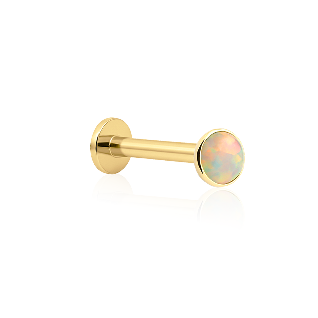14kt Gold Flatback - Opal