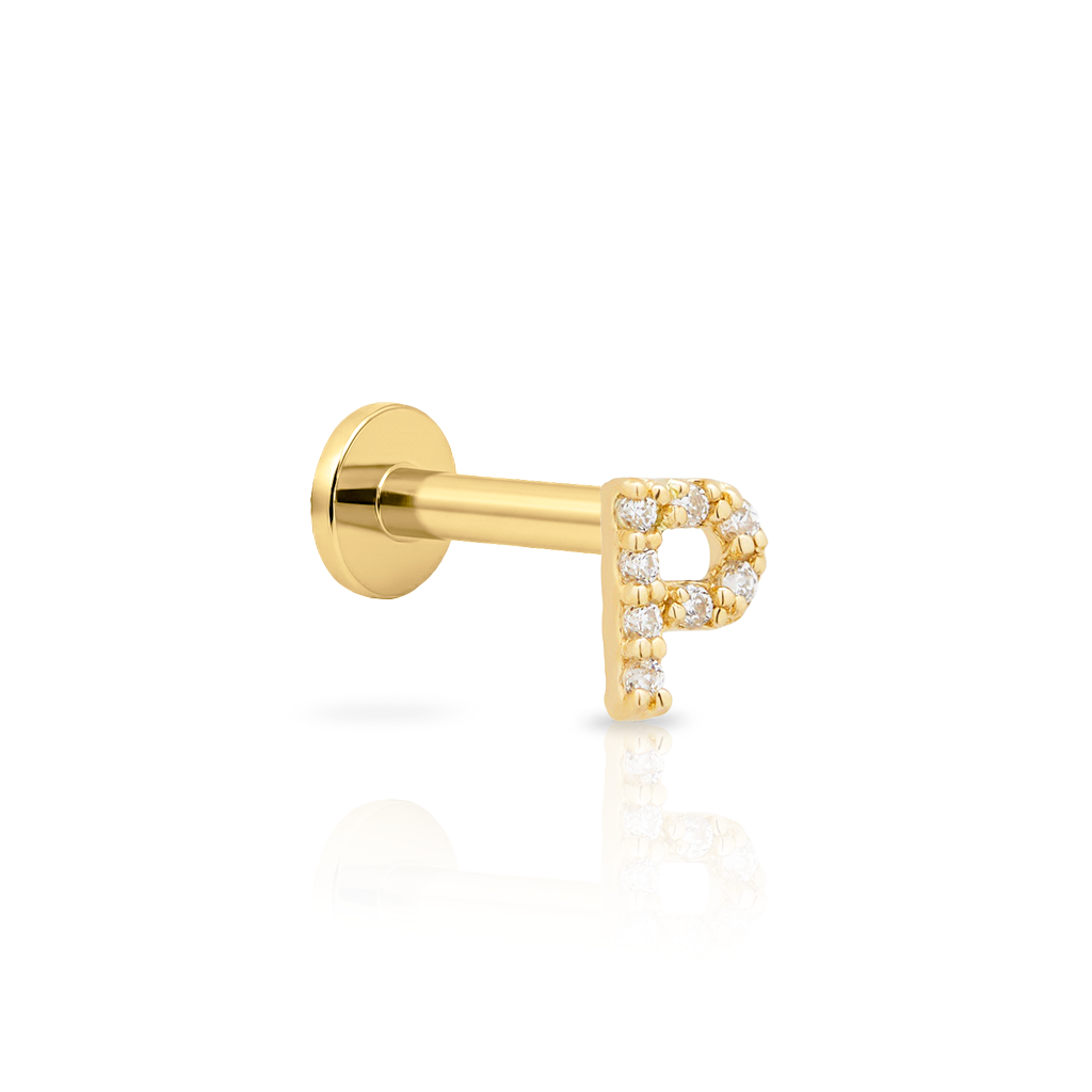 14kt Gold Flatback - Jewel P