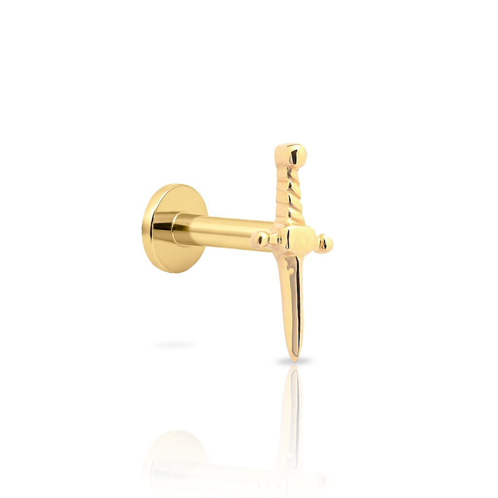 14kt Gold Flatback - Sword