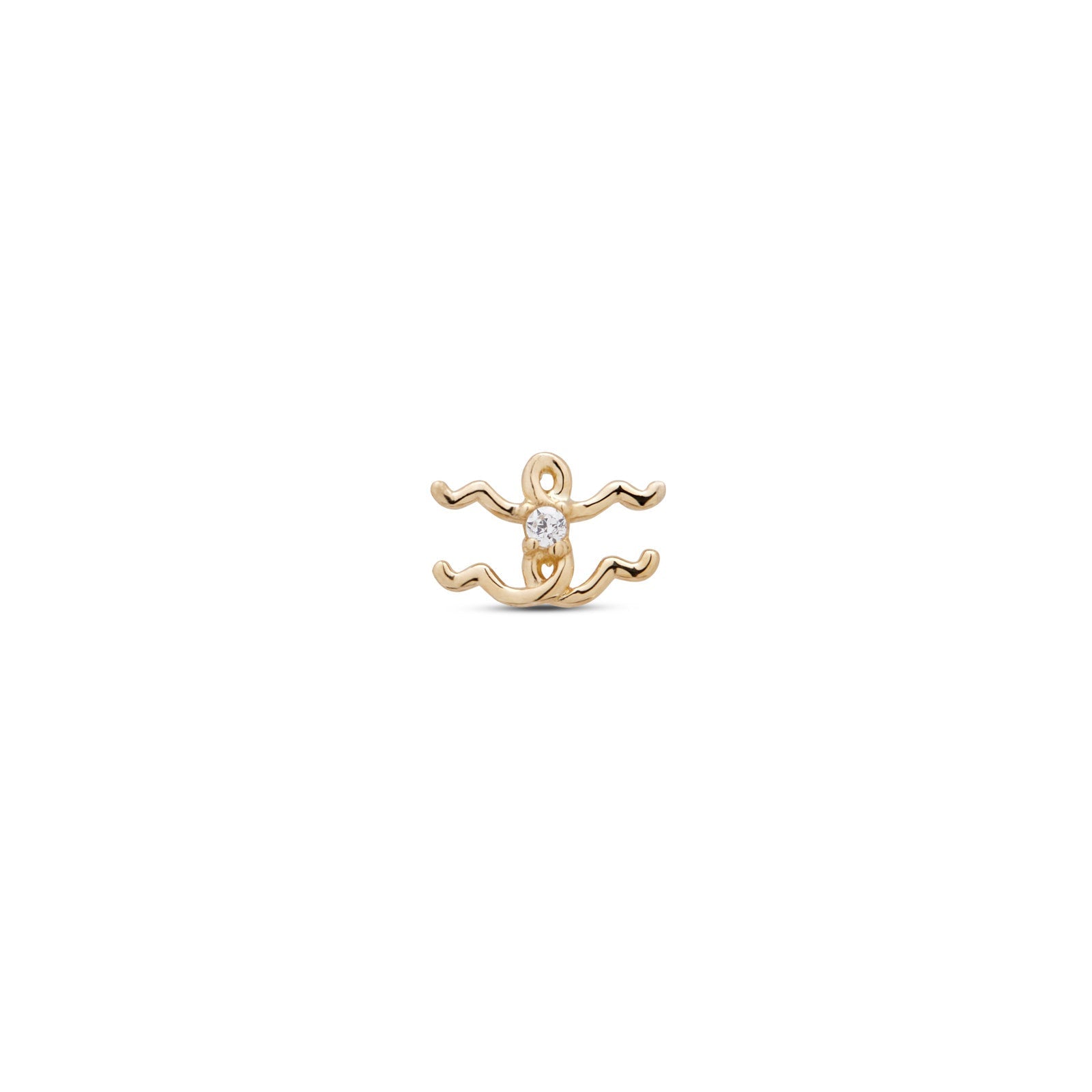14kt Gold Flatback - Aquarius