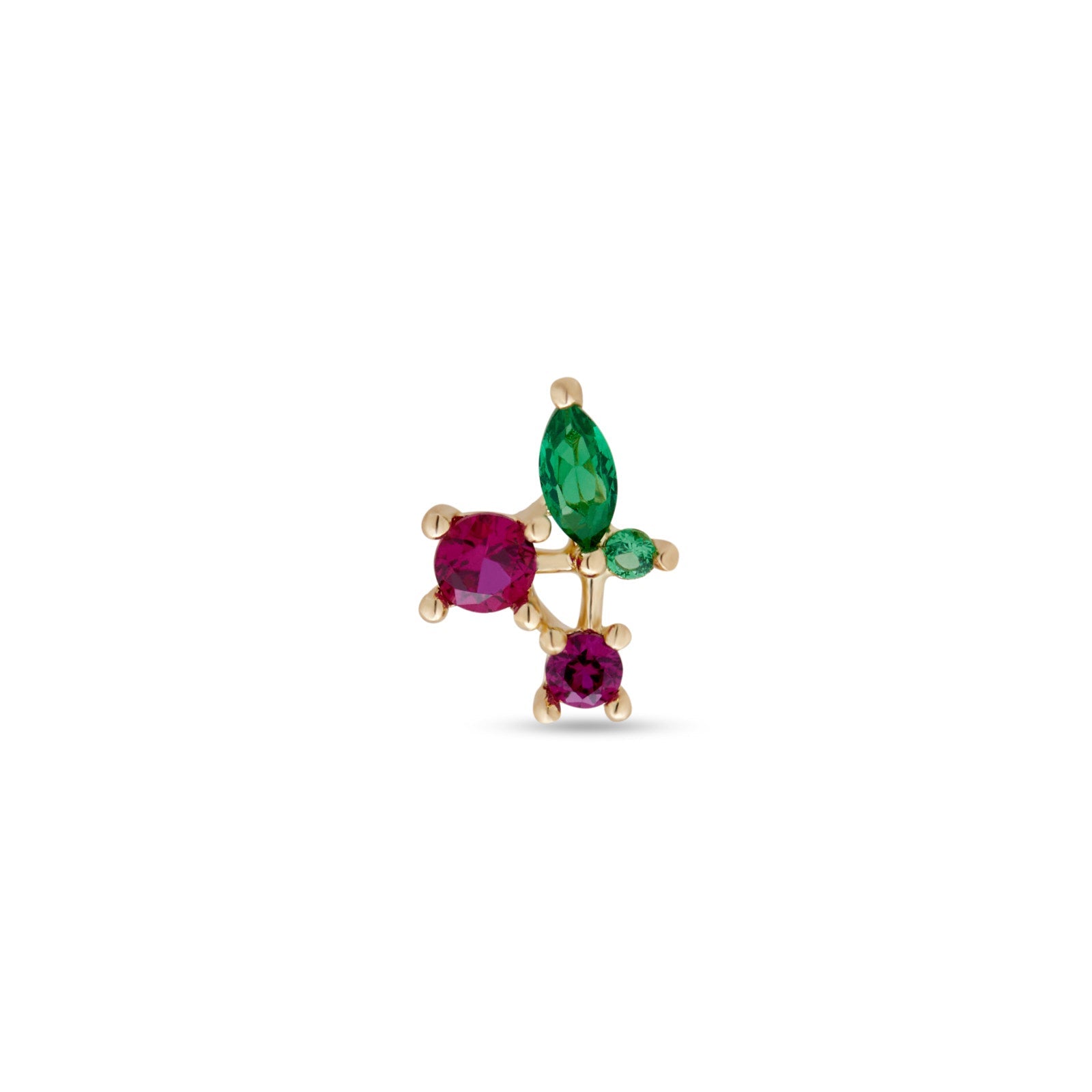 14kt Gold Flatback - Cherries