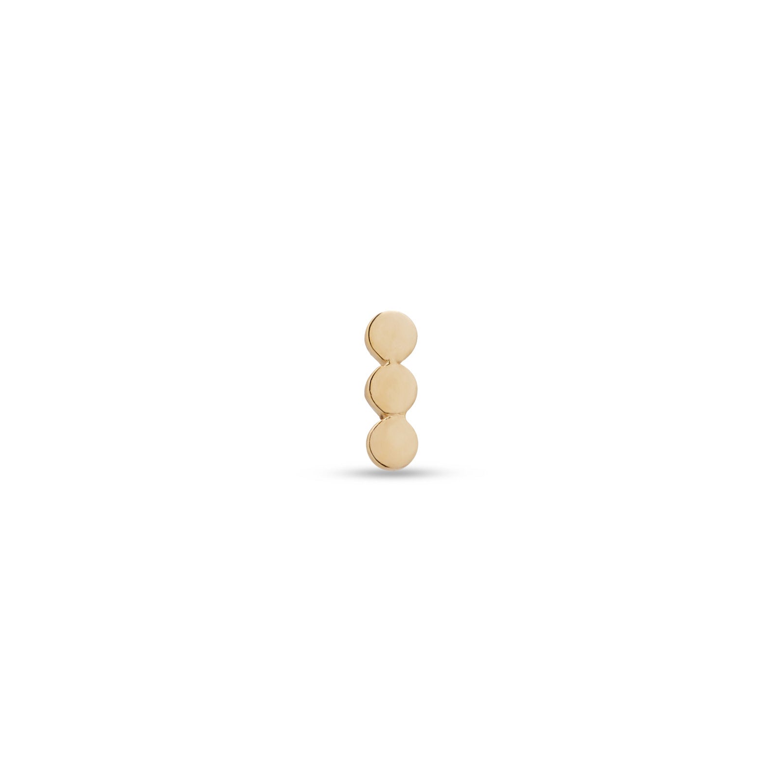 14kt Gold Flatback - 3 Flat Disc