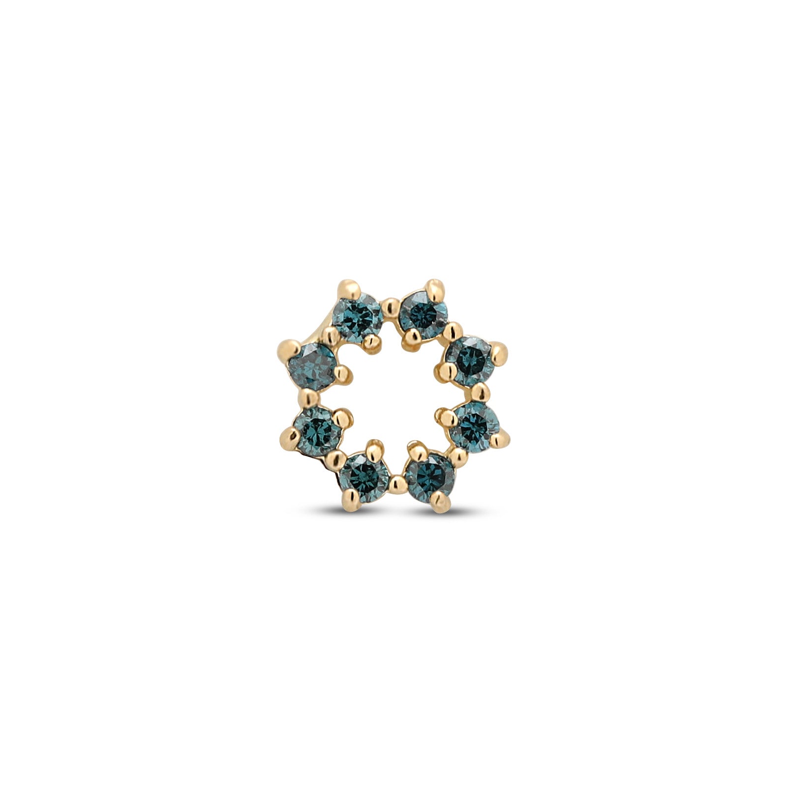 Natural Gemstone - 14kt Gold Flatback - Emer