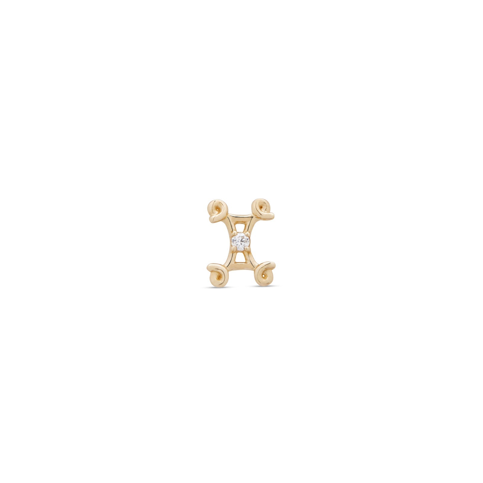 14kt Gold Flatback - Gemini