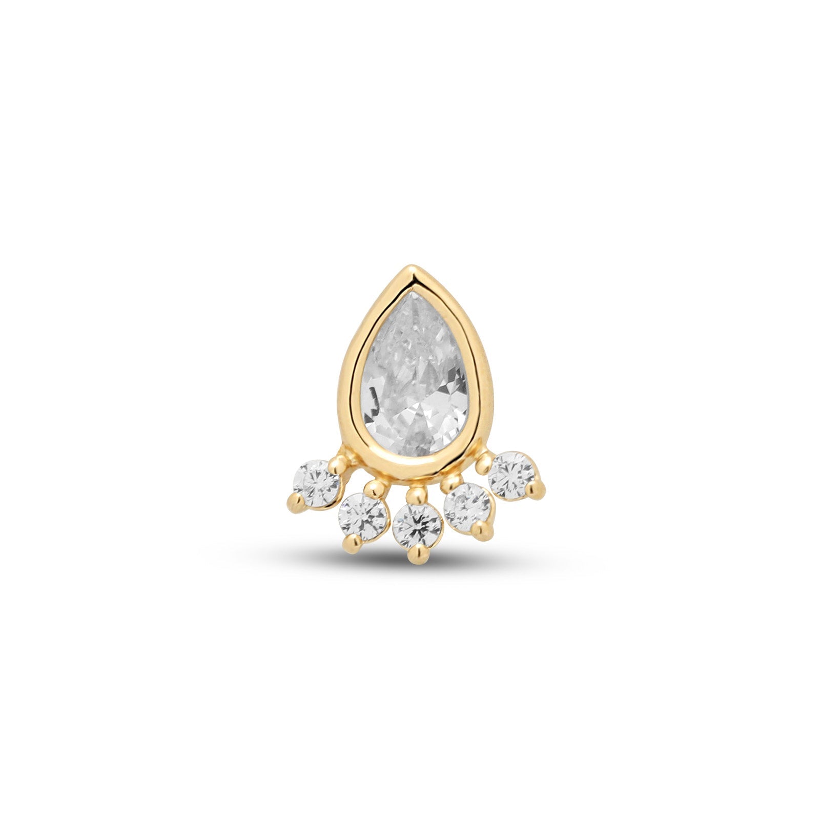 14kt Gold Flatback - Gia