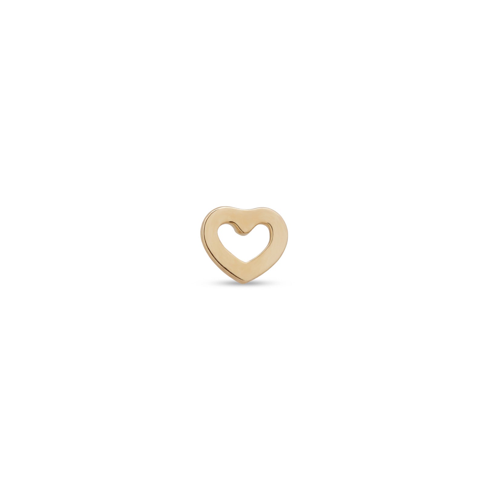 14kt Gold Flatback - Hollow Heart