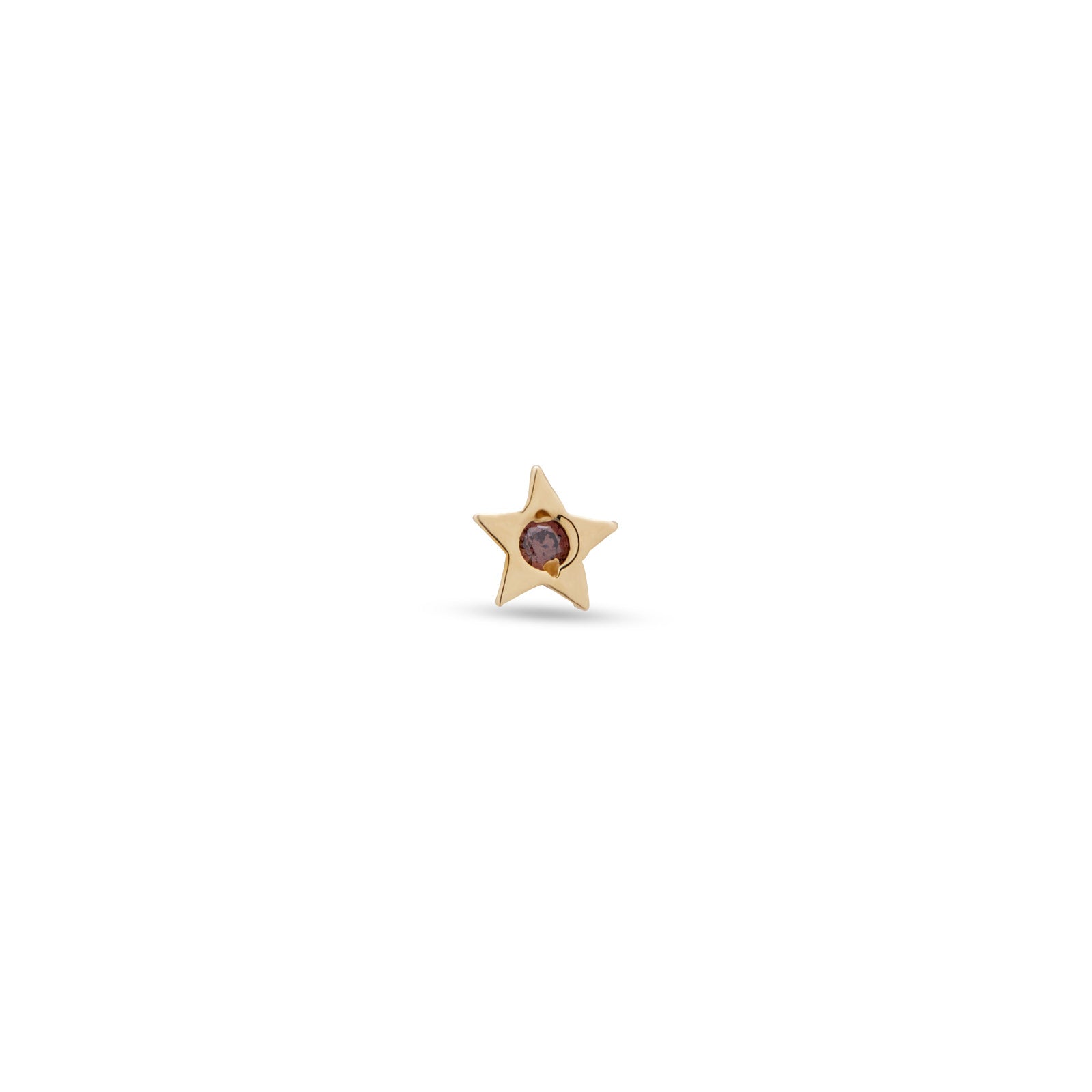 14kt Gold Flatback - Star With Jewel