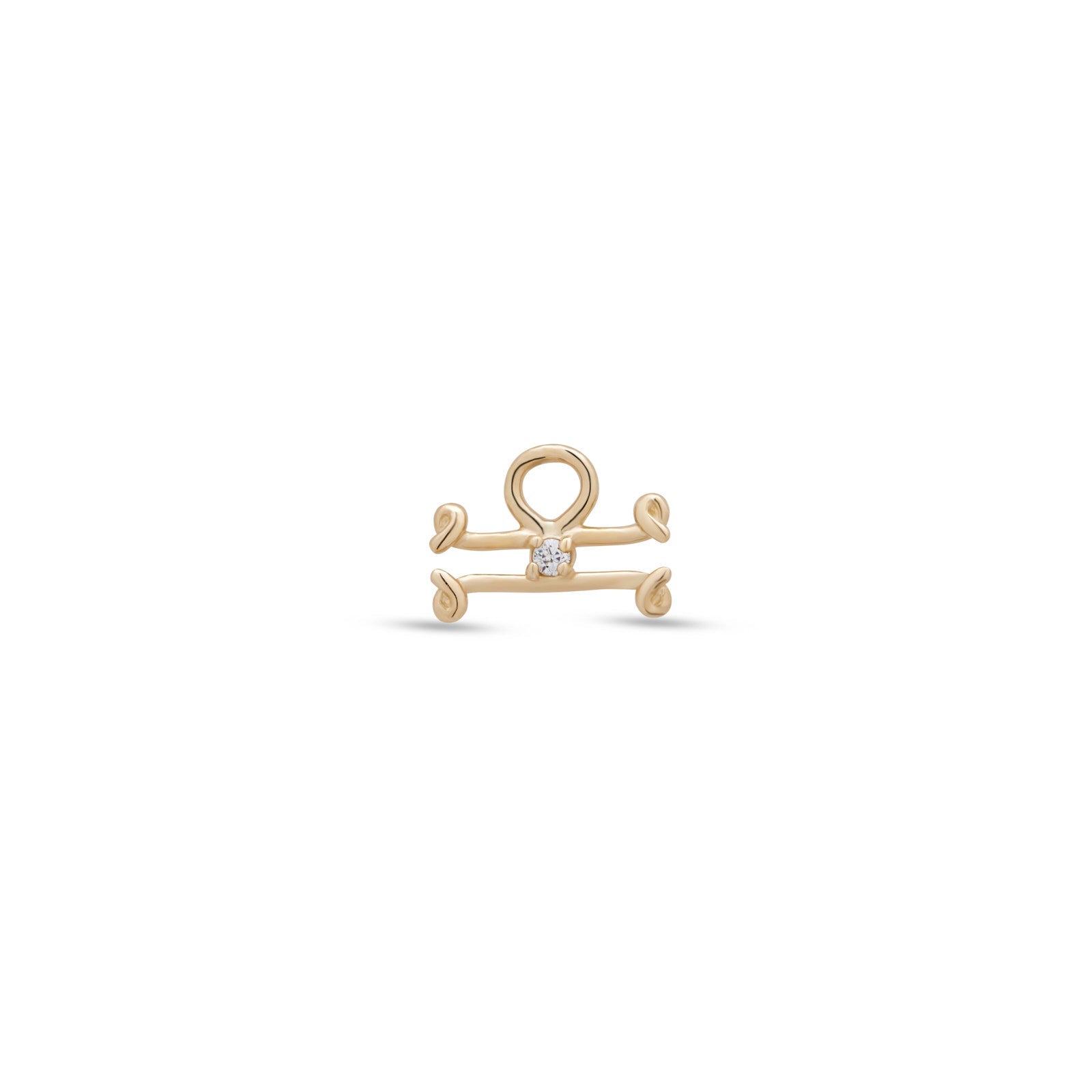 14kt Gold Flatback - Libra