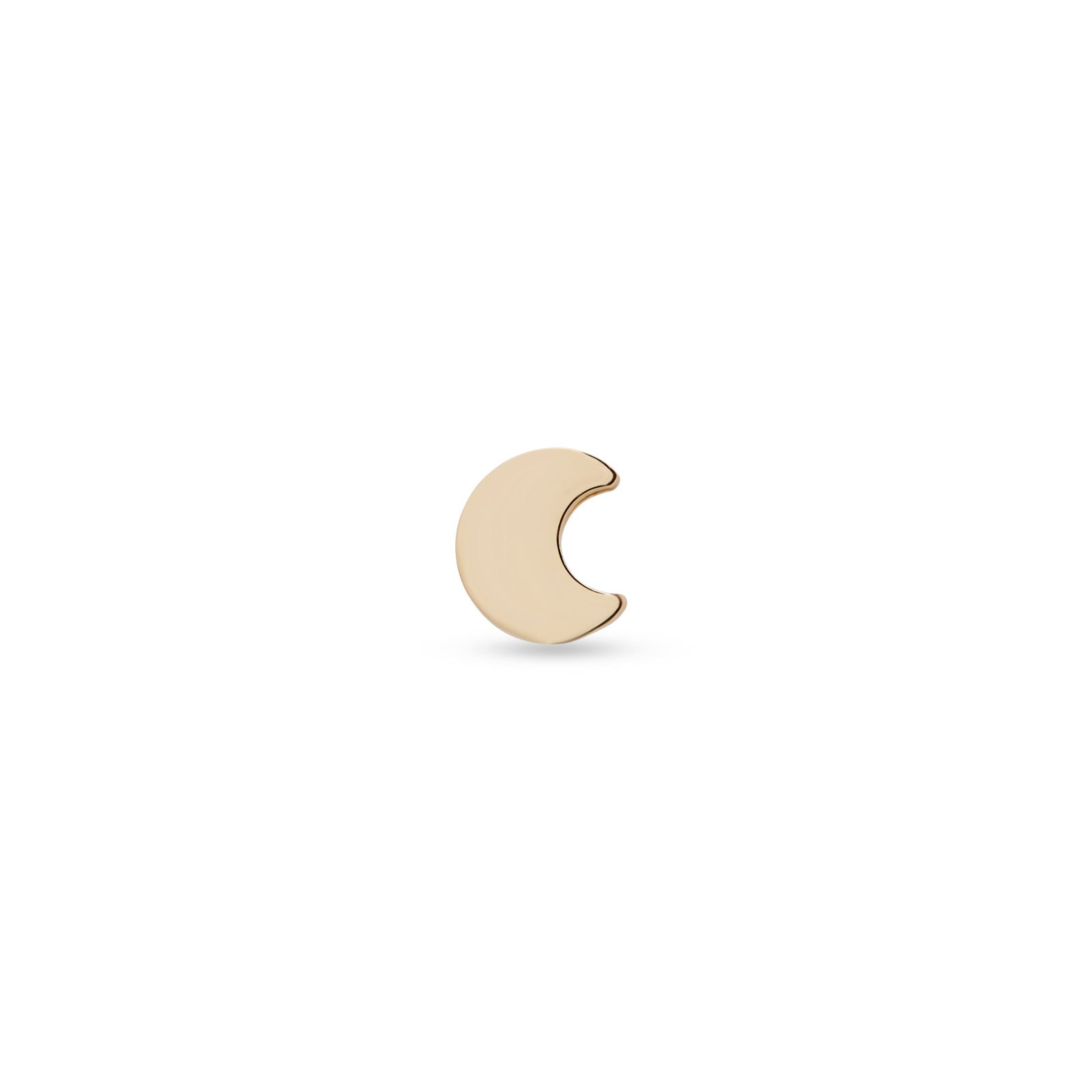 14kt Gold Flatback - Flat Moon
