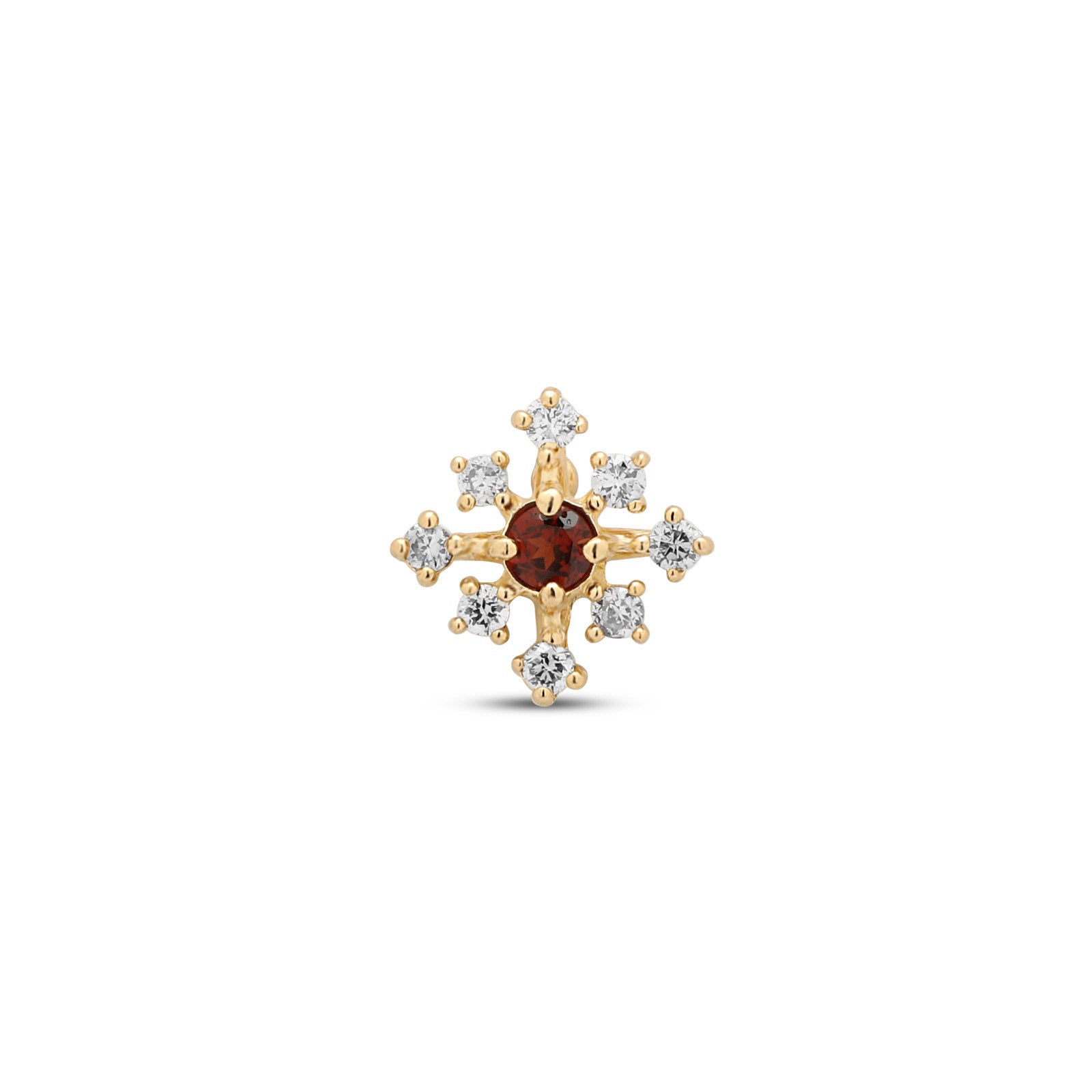Natural Gemstone - 14kt Gold Flatback - Nyla