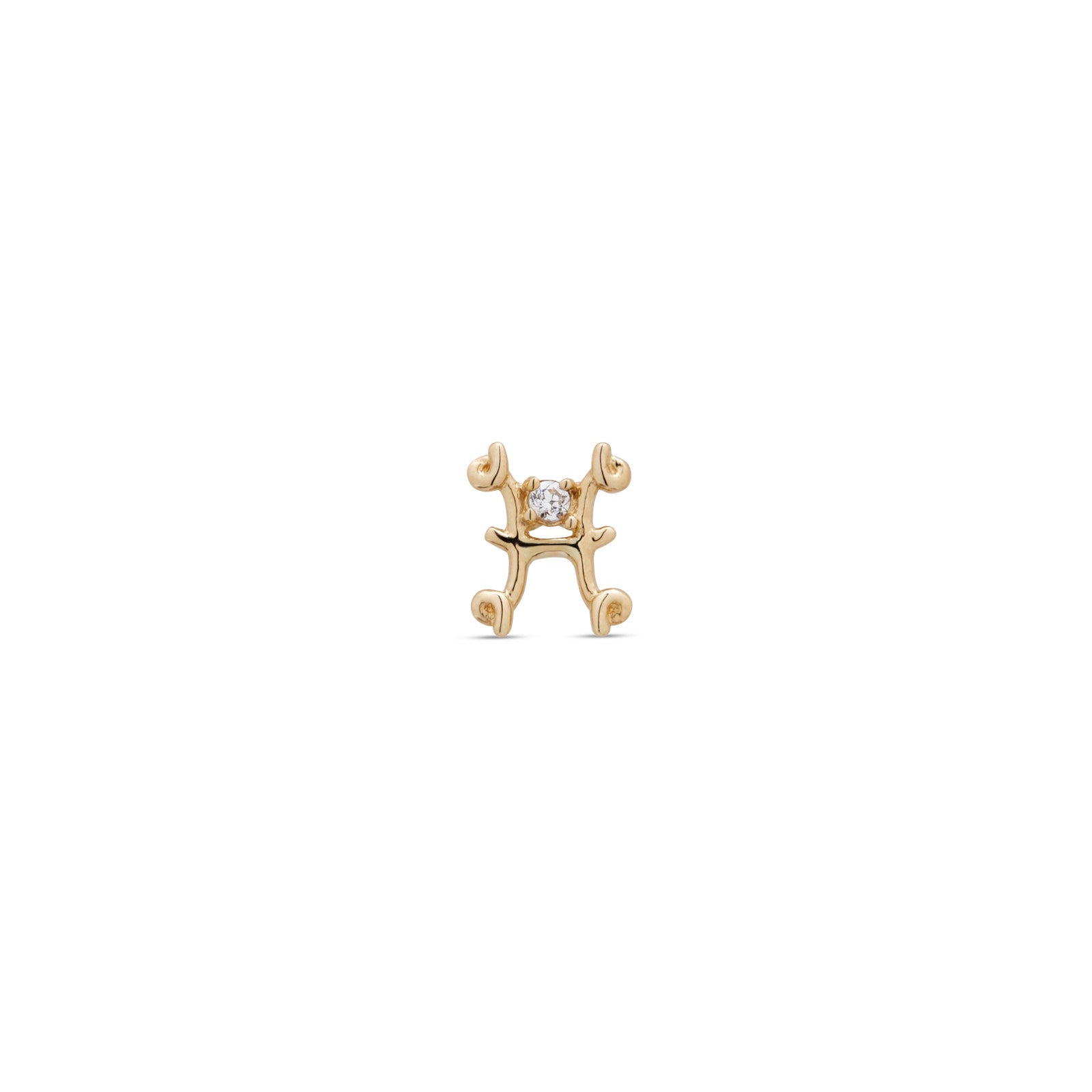 14kt Gold Flatback - Pisces