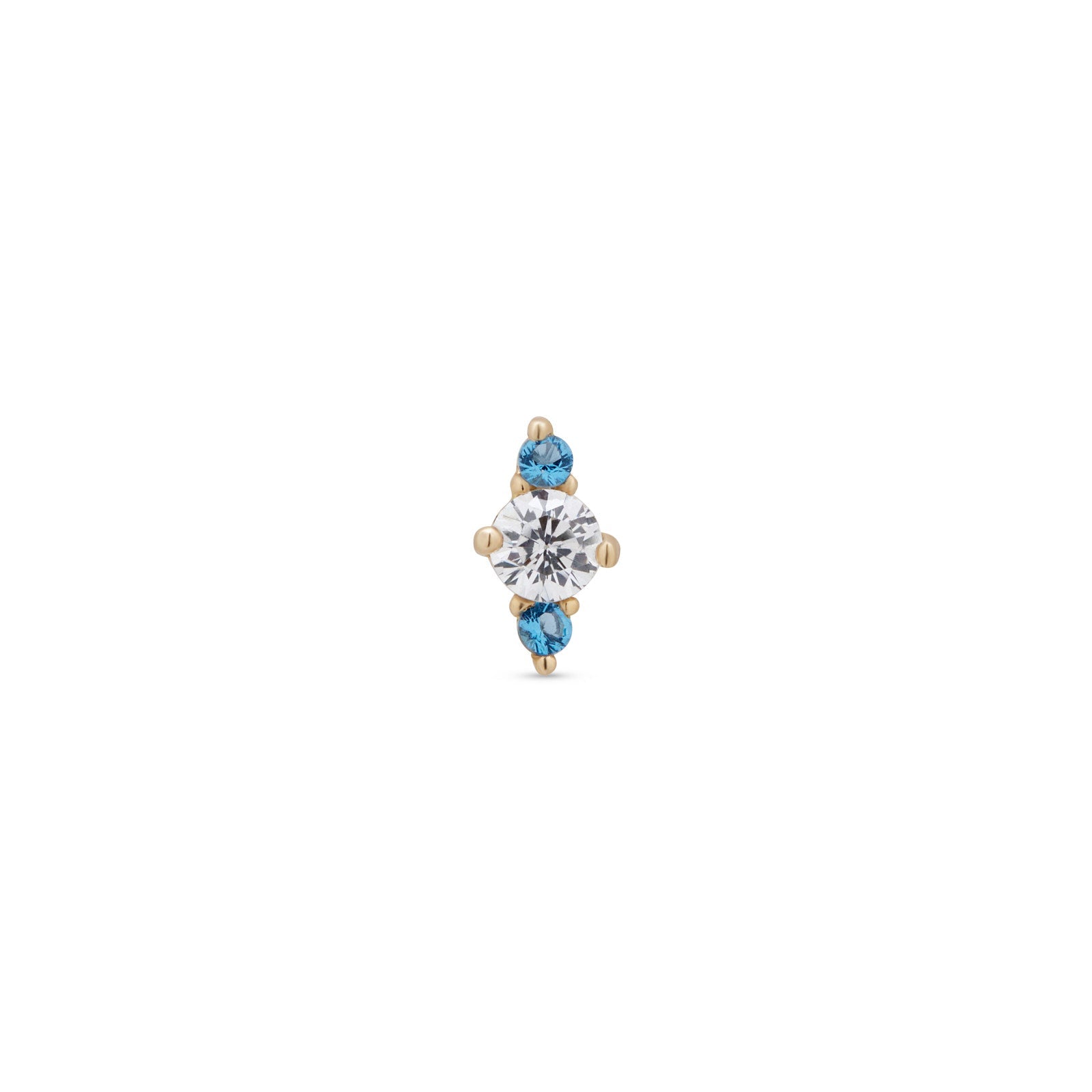 14kt Gold Flatback - Sapphire
