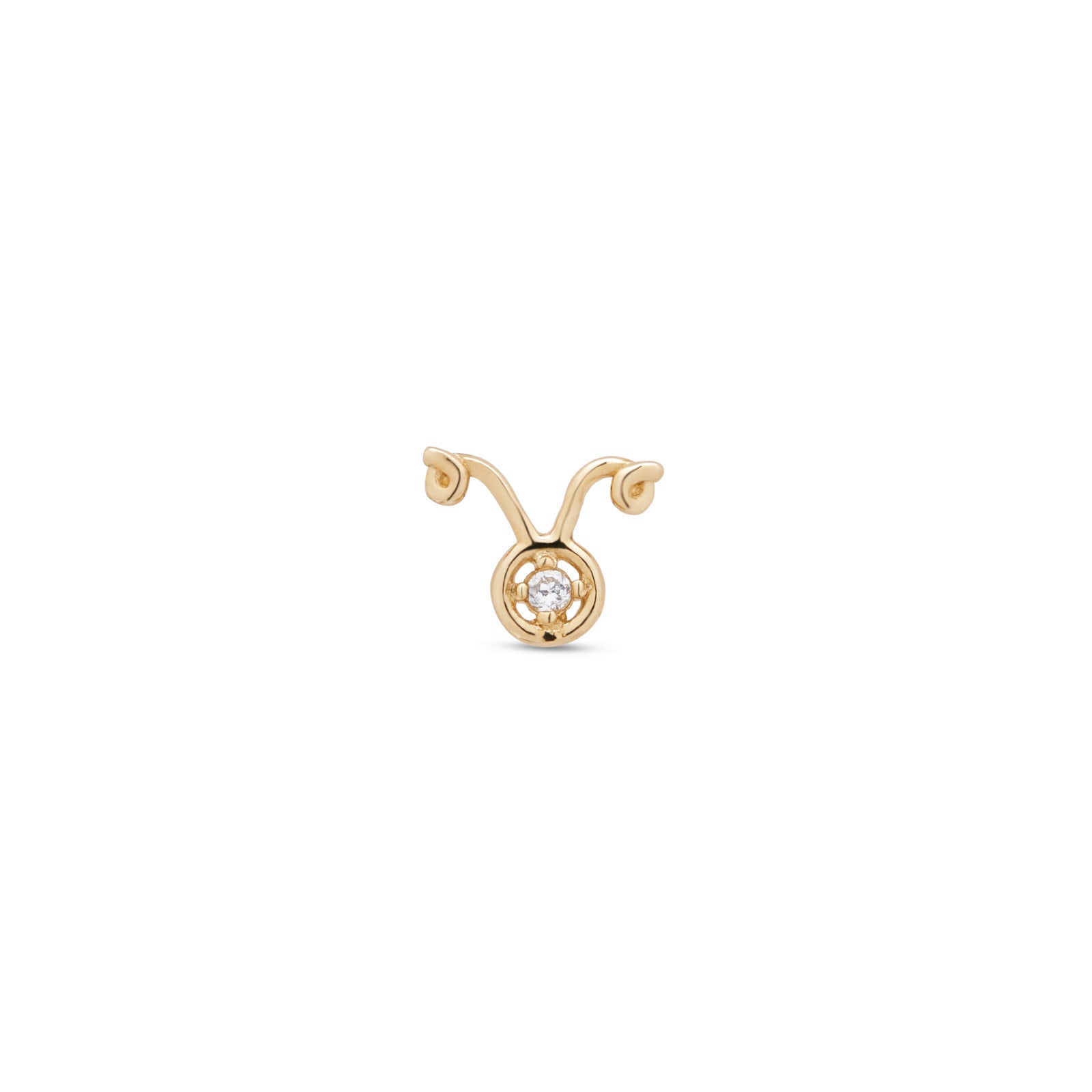 14kt Gold Flatback - Taurus