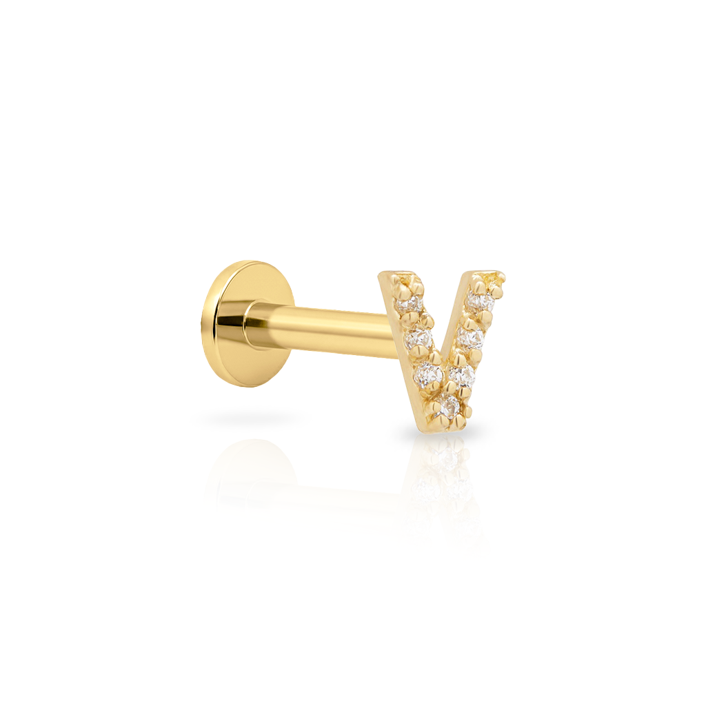 14kt Gold Flatback - Jewel V