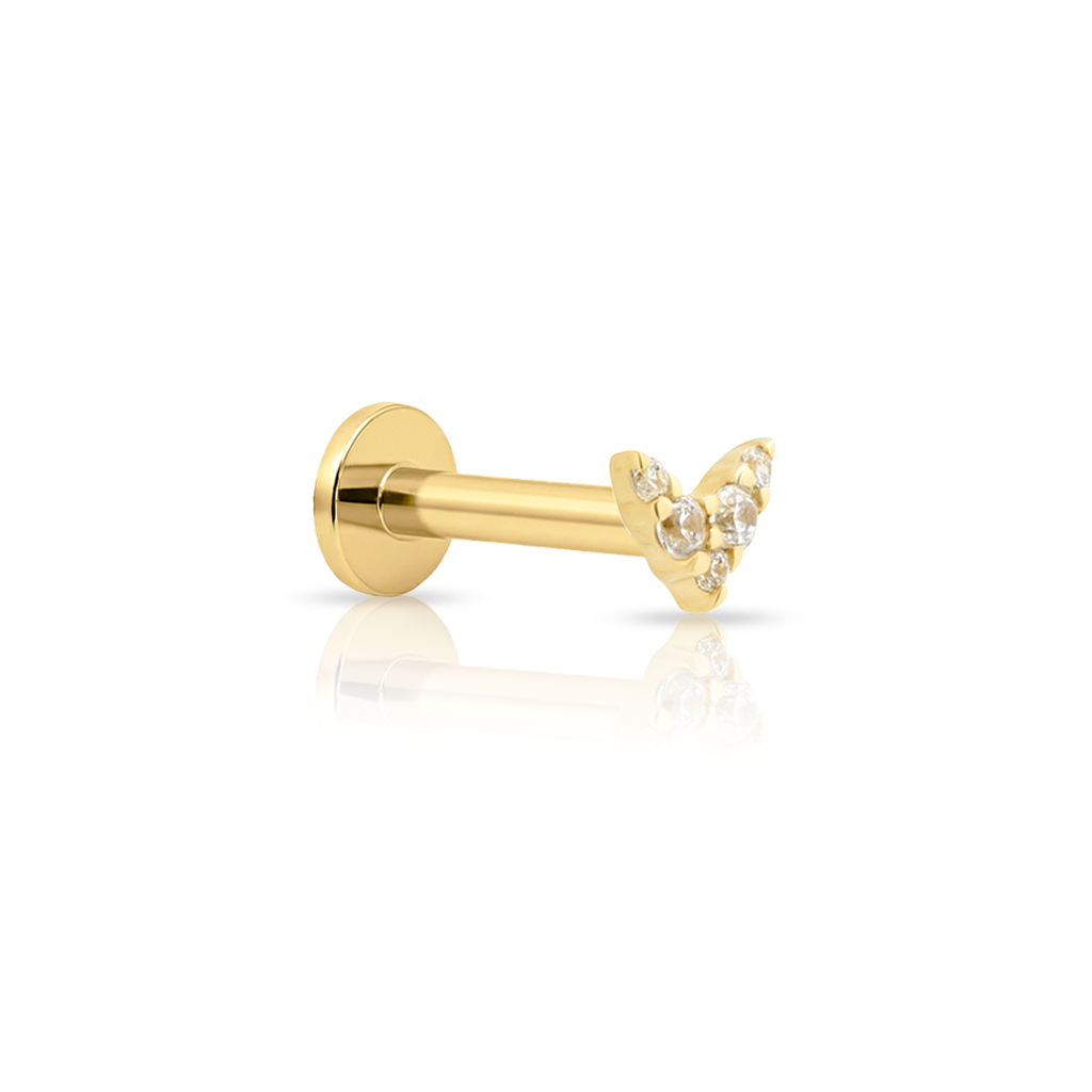 14kt Gold Flatback - Viola