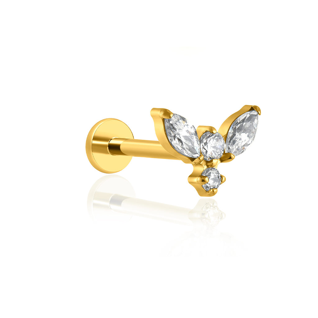 18k V-Gold Angel Flatback