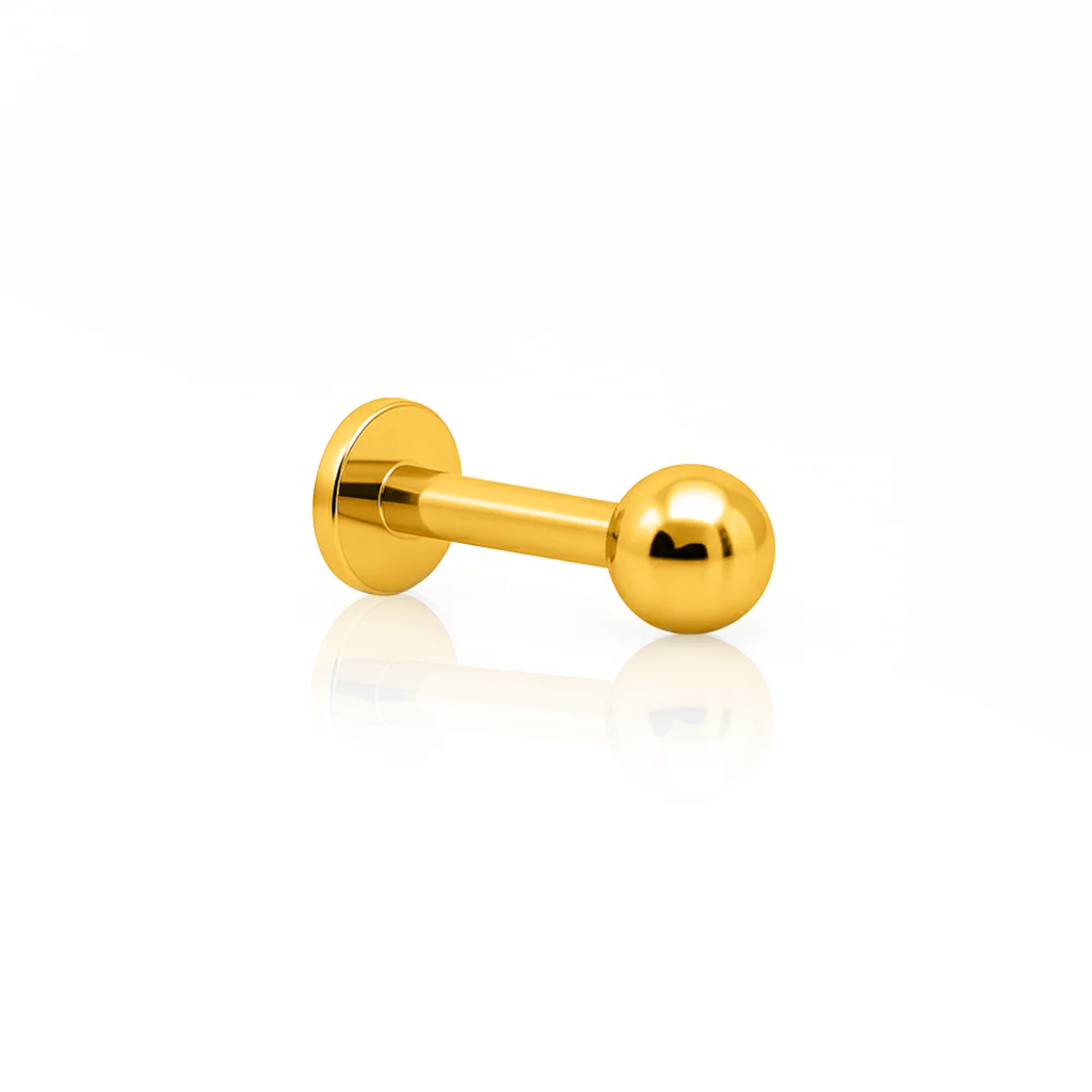 18k V-Gold External Thread Flatback
