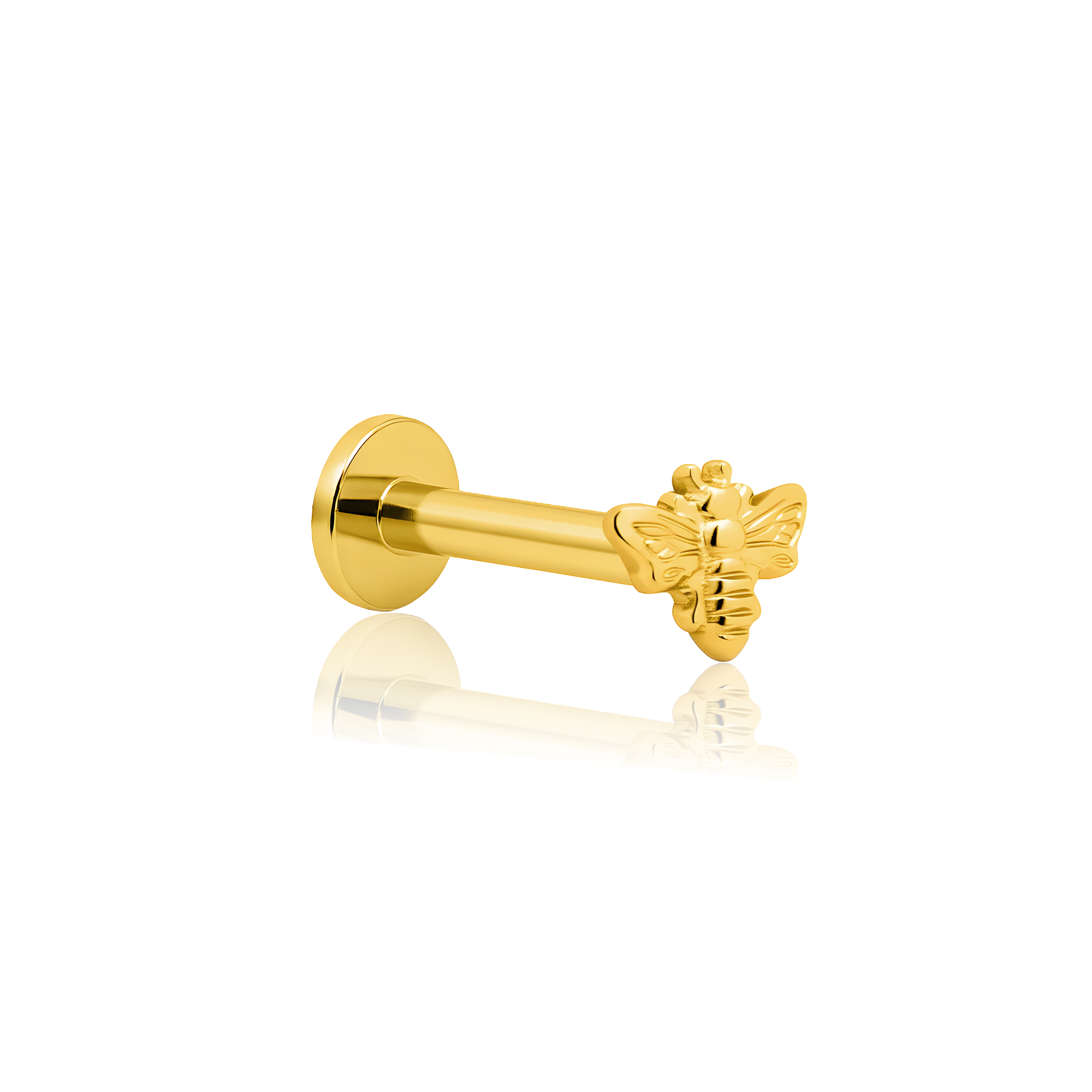 18k V-Gold Bee Flatback
