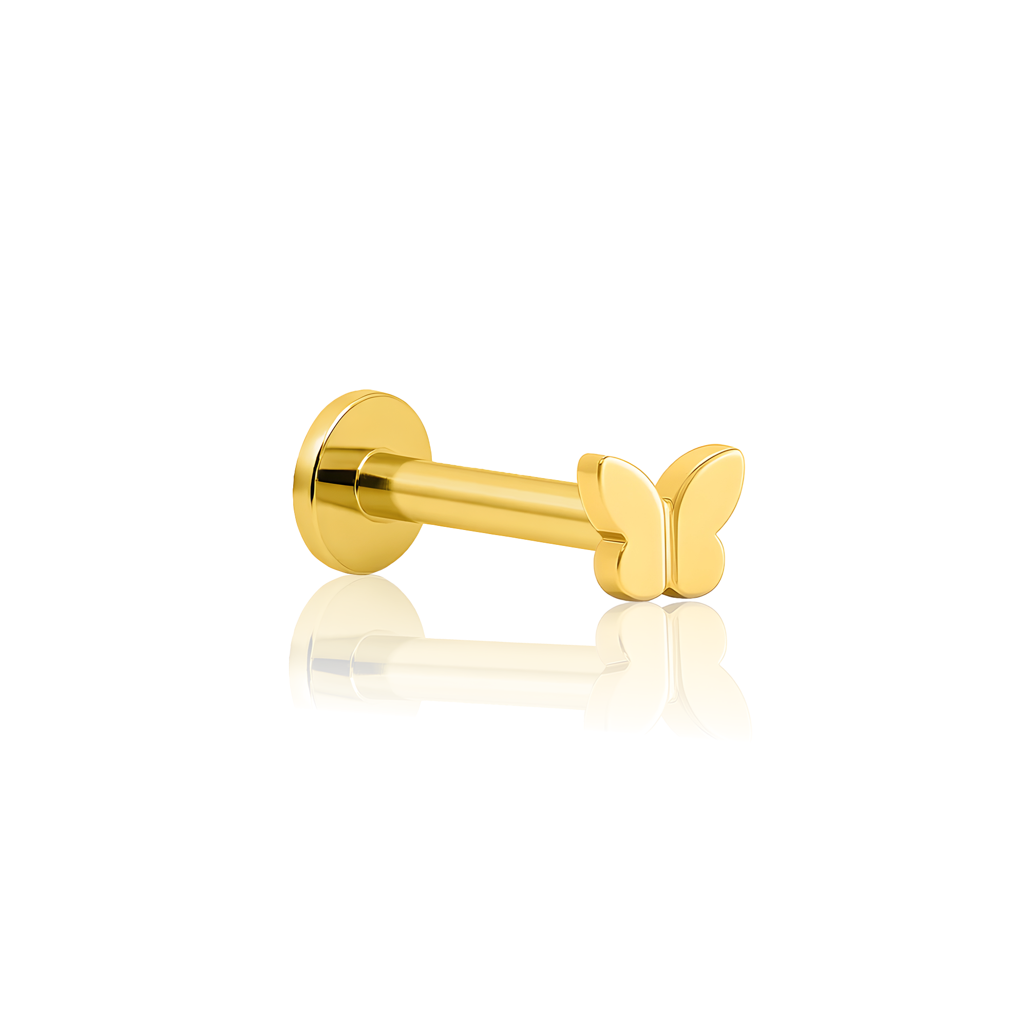 18k V-Gold Butterfly Flatback