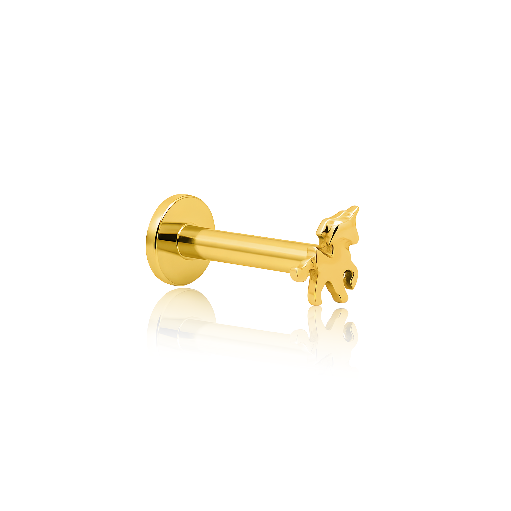 18k V-Gold Unicorn Flatback