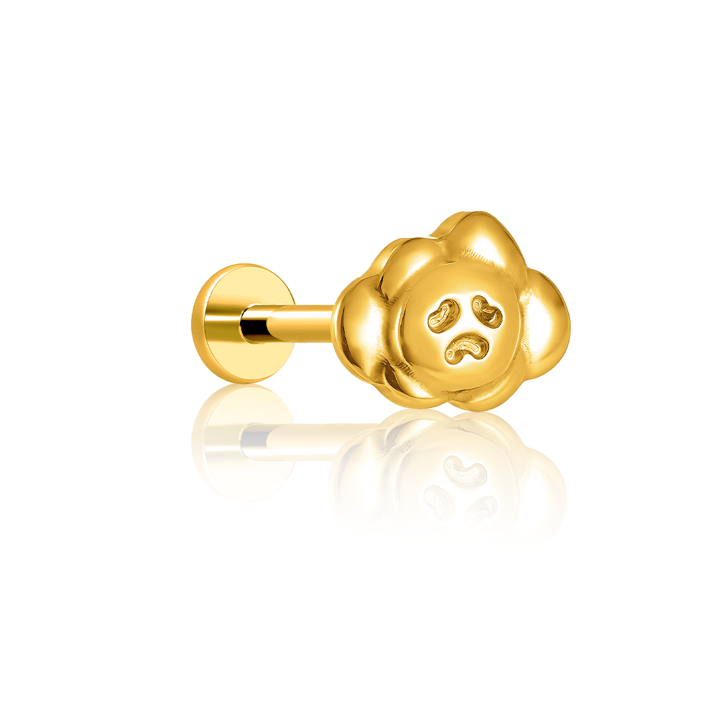 18k V-Gold Cloud Flatback