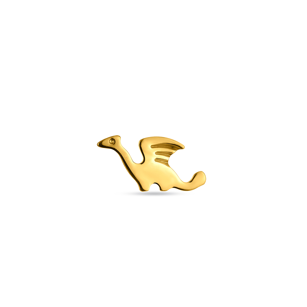 18k V-Gold Dragon Flatback