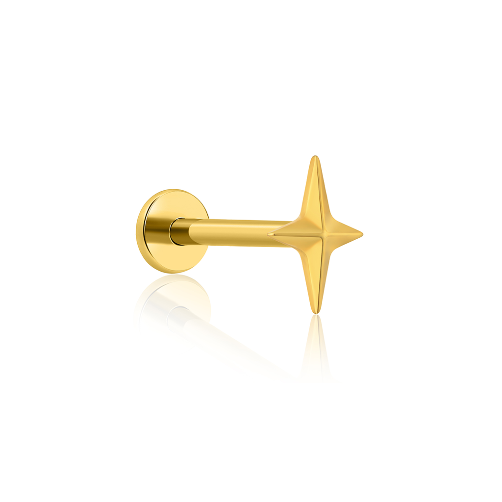 18k V-Gold Dream Star Flatback